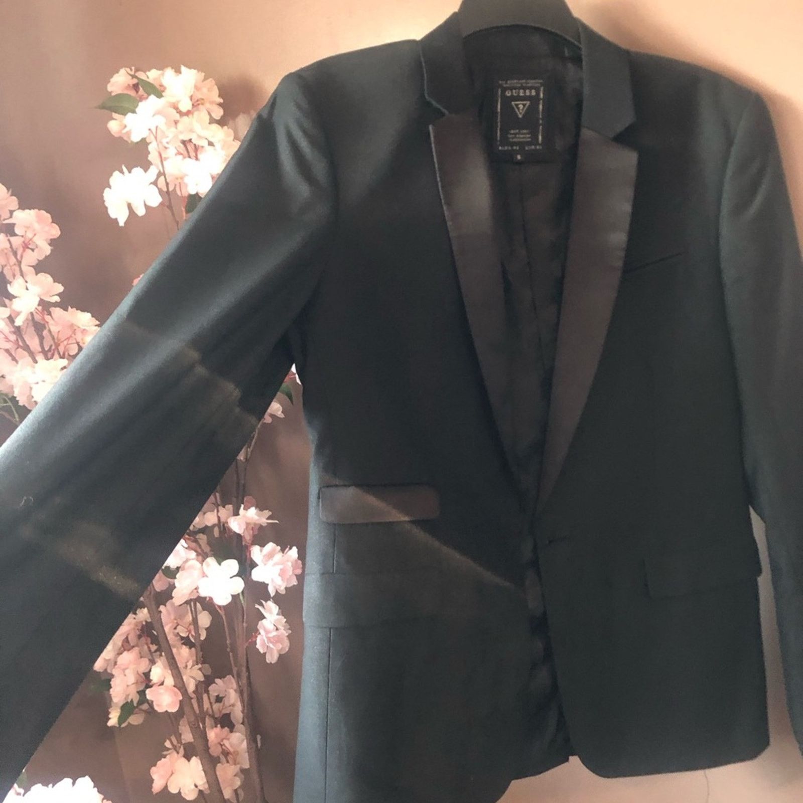 Guess Guess blazer jacket shiny collar speckle black. Size US S / EU 44-46 / 1 - 7 Thumbnail