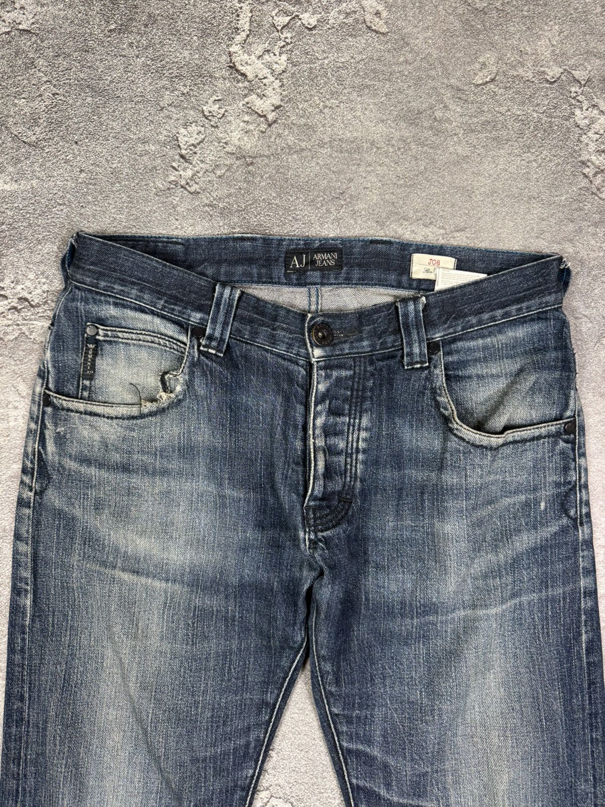 Armani Armani Jeans Straight Blue Denim Jeans Size 31 2000s Y2K Size US 31 - 4 Thumbnail