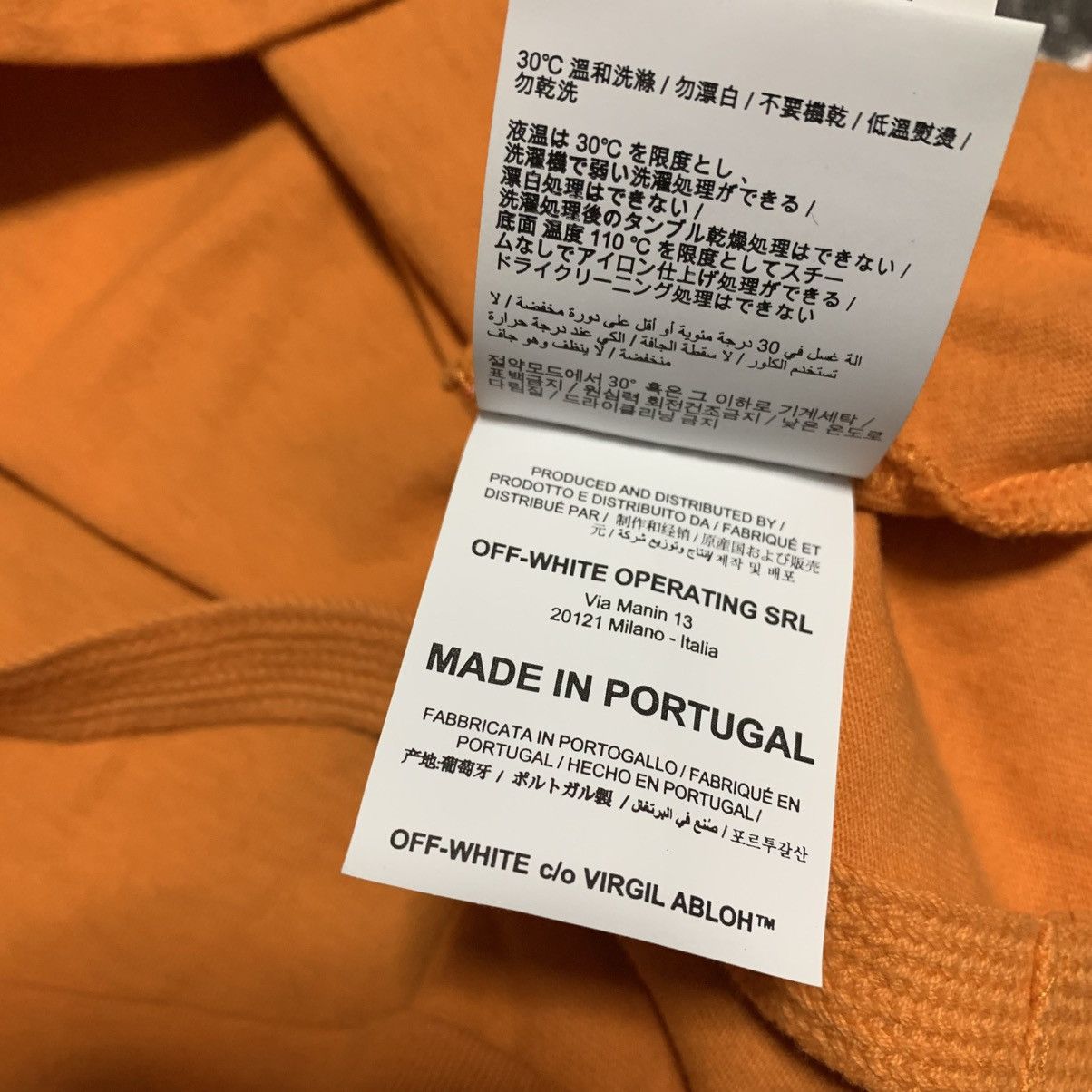 Off-White Off White XS Spray Paint Arrows Orange Tee Virgil Abloh 2020 Size US XS / EU 42 / 0 - 8 Thumbnail