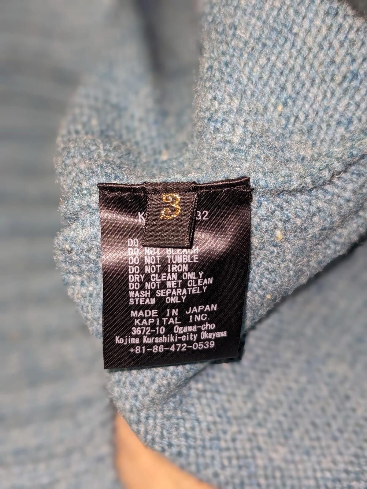 Kapital Kapital 5G Bone Knit High Neck Sweater Blue Size 3 Size US L / EU 52-54 / 3 - 8 Thumbnail