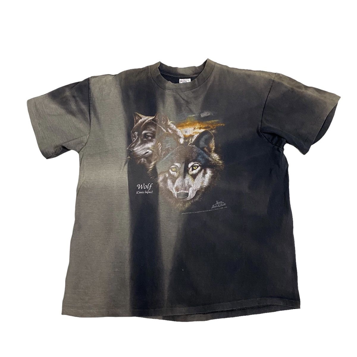 Delta Vintage 90s Delta Wolf Canis Lupus faded Size US XL / EU 56 / 4 - 5 Thumbnail