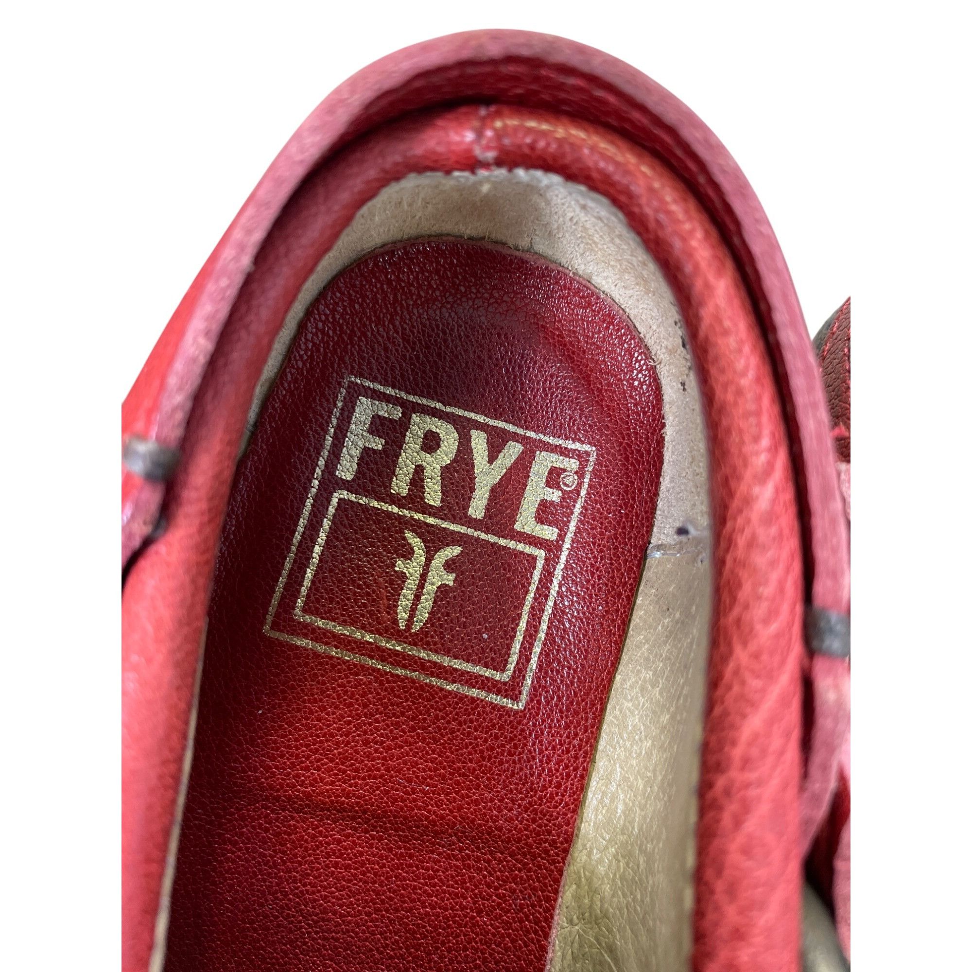 Frye Frye Vintage womans Leather Red Harness Mules Booties shoes Size US 7 / IT 37 - 20 Thumbnail