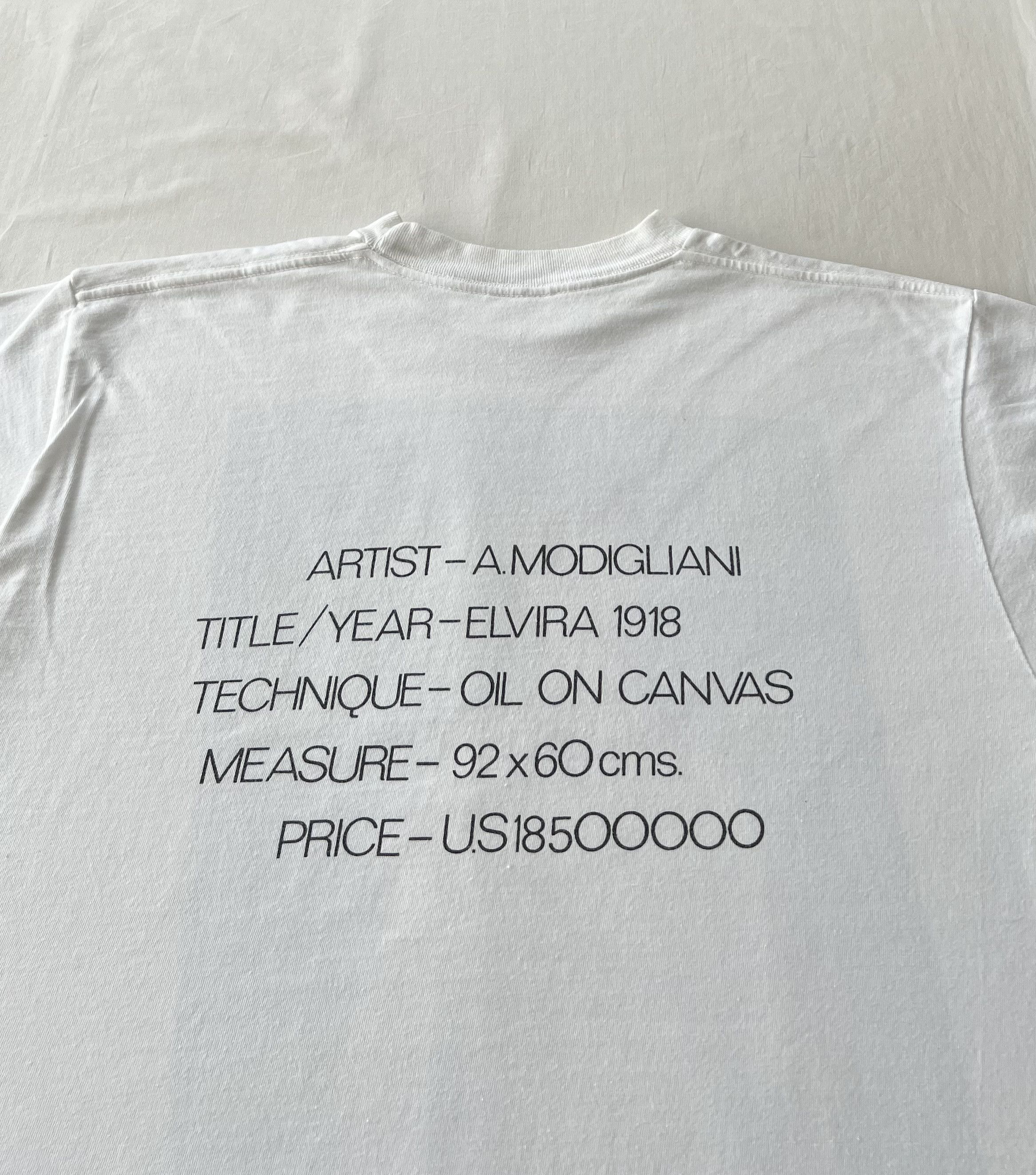 Arts & Science Vintage 90s Amedeo Modigliani Elvira 1918 Art T-shirt Size US L / EU 52-54 / 3 - 12 Thumbnail