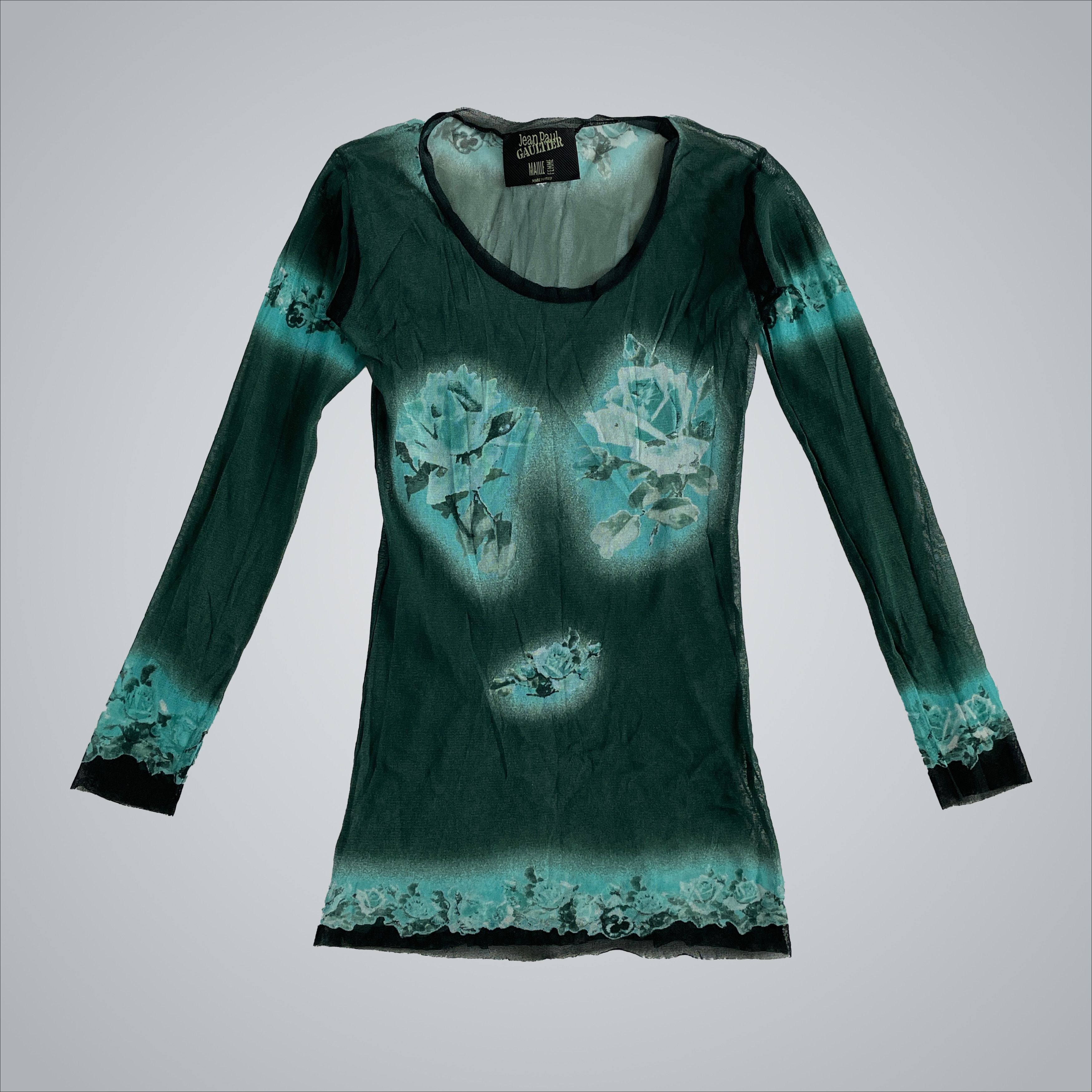 Jean Paul Gaultier Jean Paul Gaultier floral mesh top Size S / US 4 / IT 40 - 1 Thumbnail