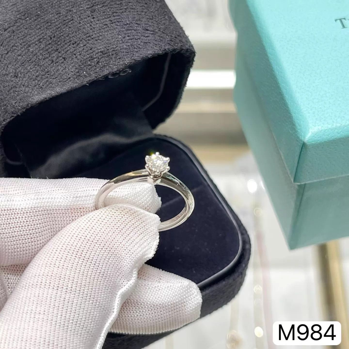 Tiffany & Co. Tiffany & Co. 24pt Diamond Ring Pt950 Size51 Box M984 Size ONE SIZE - 3 Thumbnail