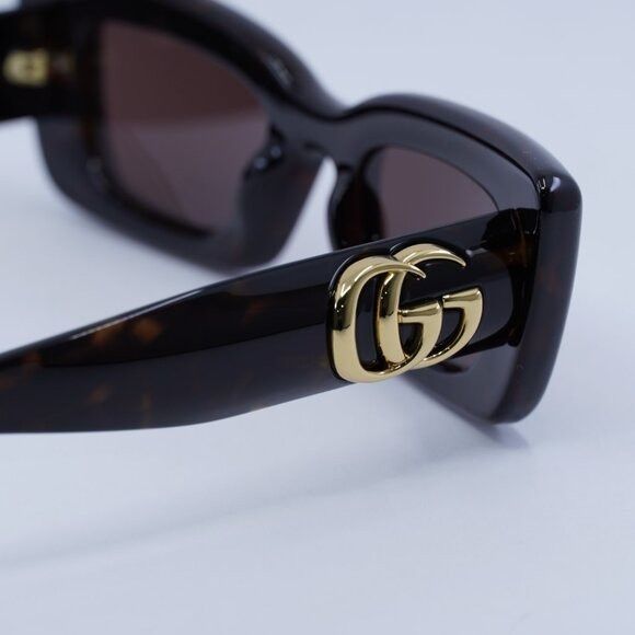 Gucci 🕶️ New Gucci GG1827S 002 Sunglasses - Dark Havana Frame Size ONE SIZE - 5 Thumbnail