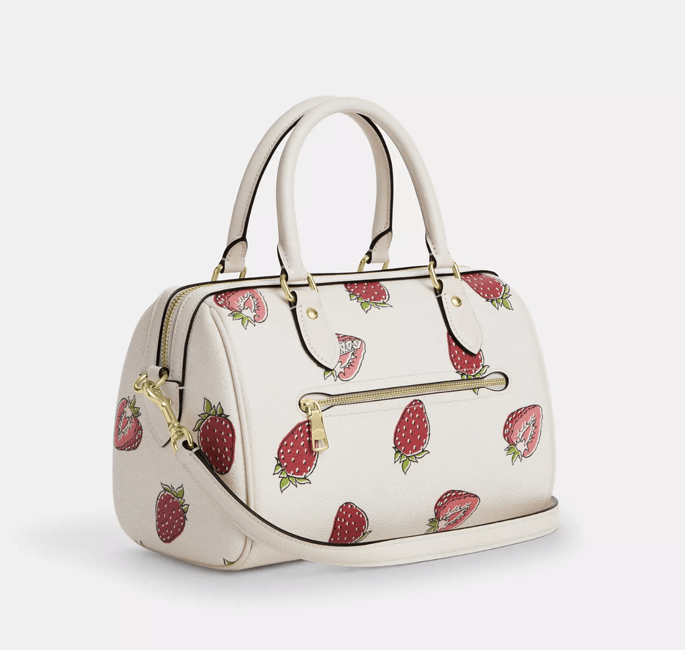 Coach Rowan Satchel Bag With Strawberry Print CAL63 Size ONE SIZE - 11 Thumbnail