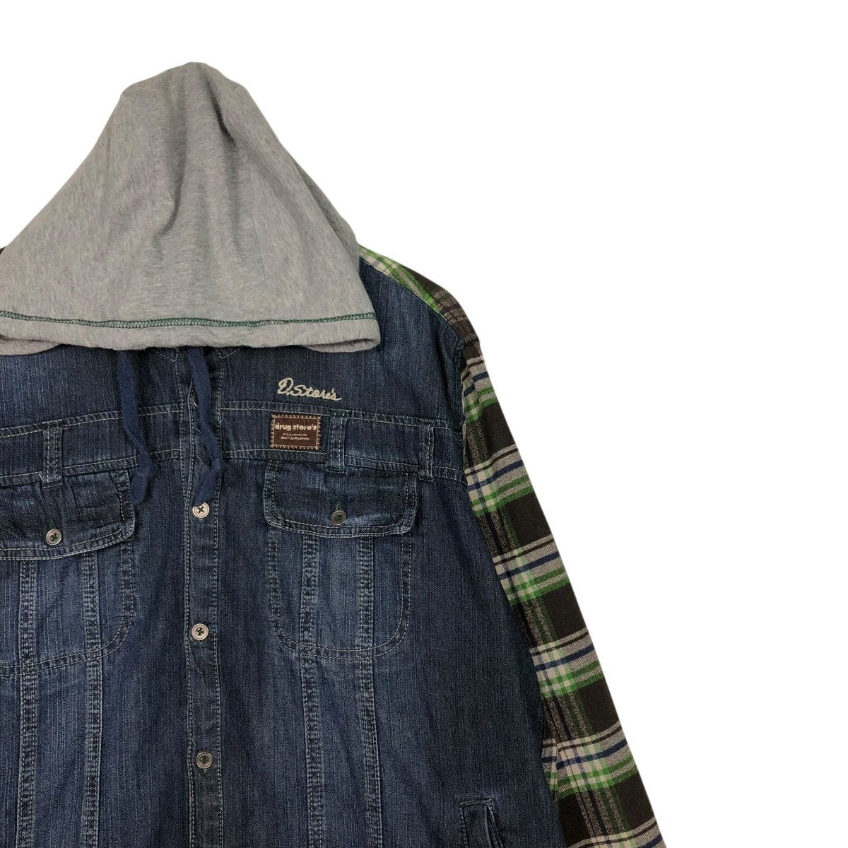 Hysteric Glamour 🔥VINTAGE BIKER JACKET HOODIE TARTAN DESIGN DRUG STORE’S Size US M / EU 48-50 / 2 - 8 Thumbnail