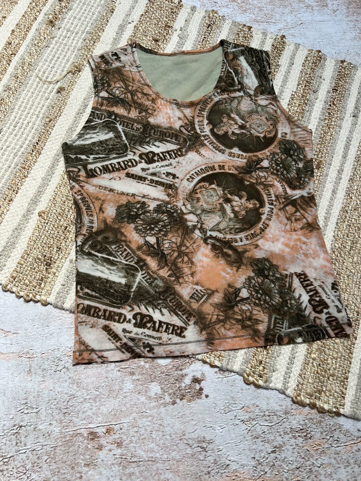 Japanese Brand × Vintage Vintage antique mesh tank top like gaultier Size US S / EU 44-46 / 1 - 2 Thumbnail