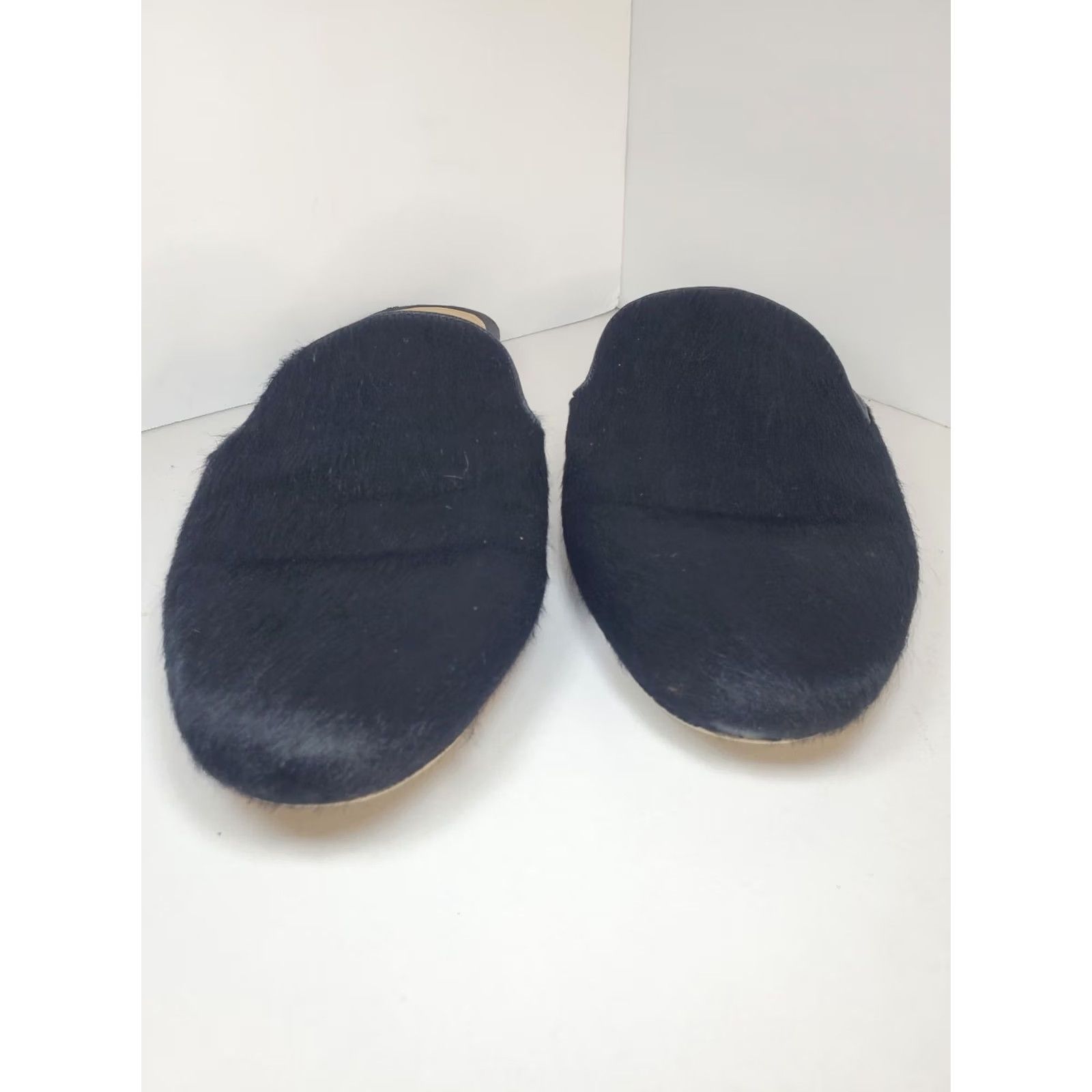 Michael Kors VINTAGE Michael Kors Natasha Black Calf-Hair Low Heel Flats Slides Mules Sz 7M Size US 7 / IT 37 - 6 Thumbnail