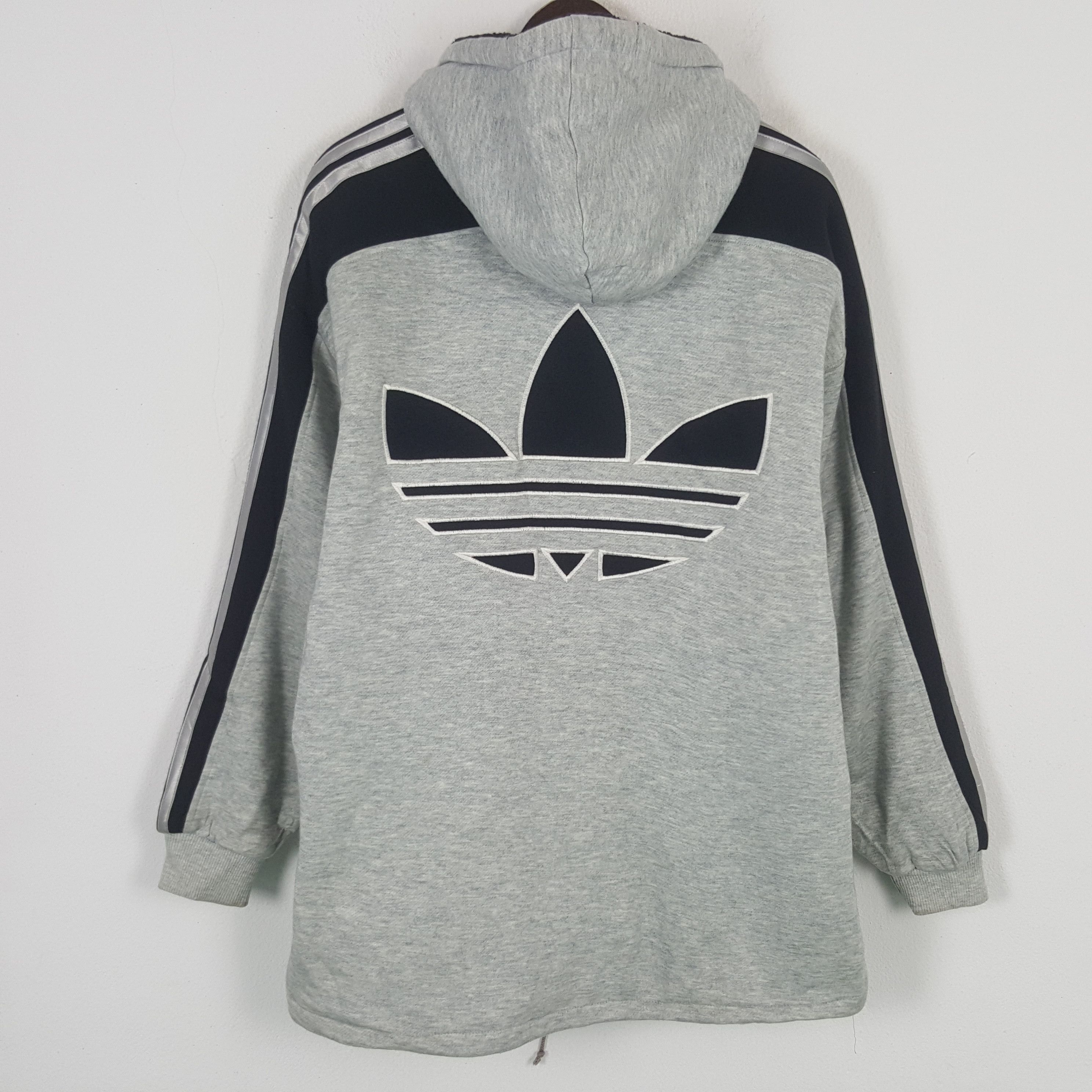 Adidas × Vintage Vintage Adidas Stripes Embroidery Logo Zipper Hoodies Jacket Size US L / EU 52-54 / 3 - 3 Thumbnail