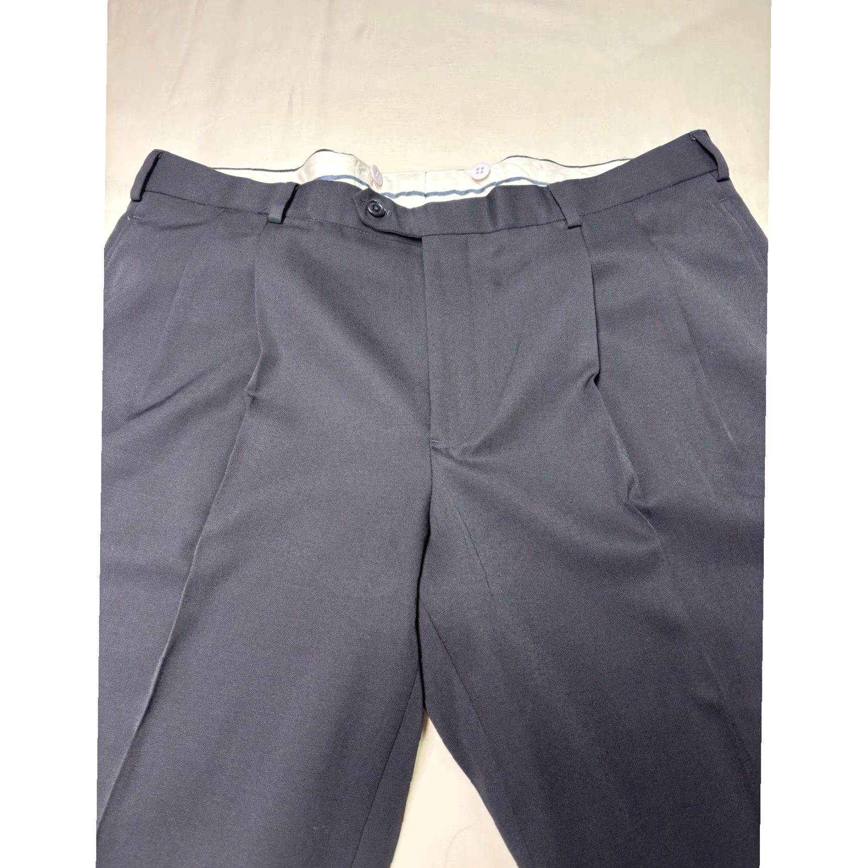 Brooks Brothers Brooks Brothers 1818 Madison Dress Pants Navy Blue 40x28 Wool Pleated Front Button Zip Pockets Classic Mens (Regular) Size US 40 / EU 56 - 2 Thumbnail