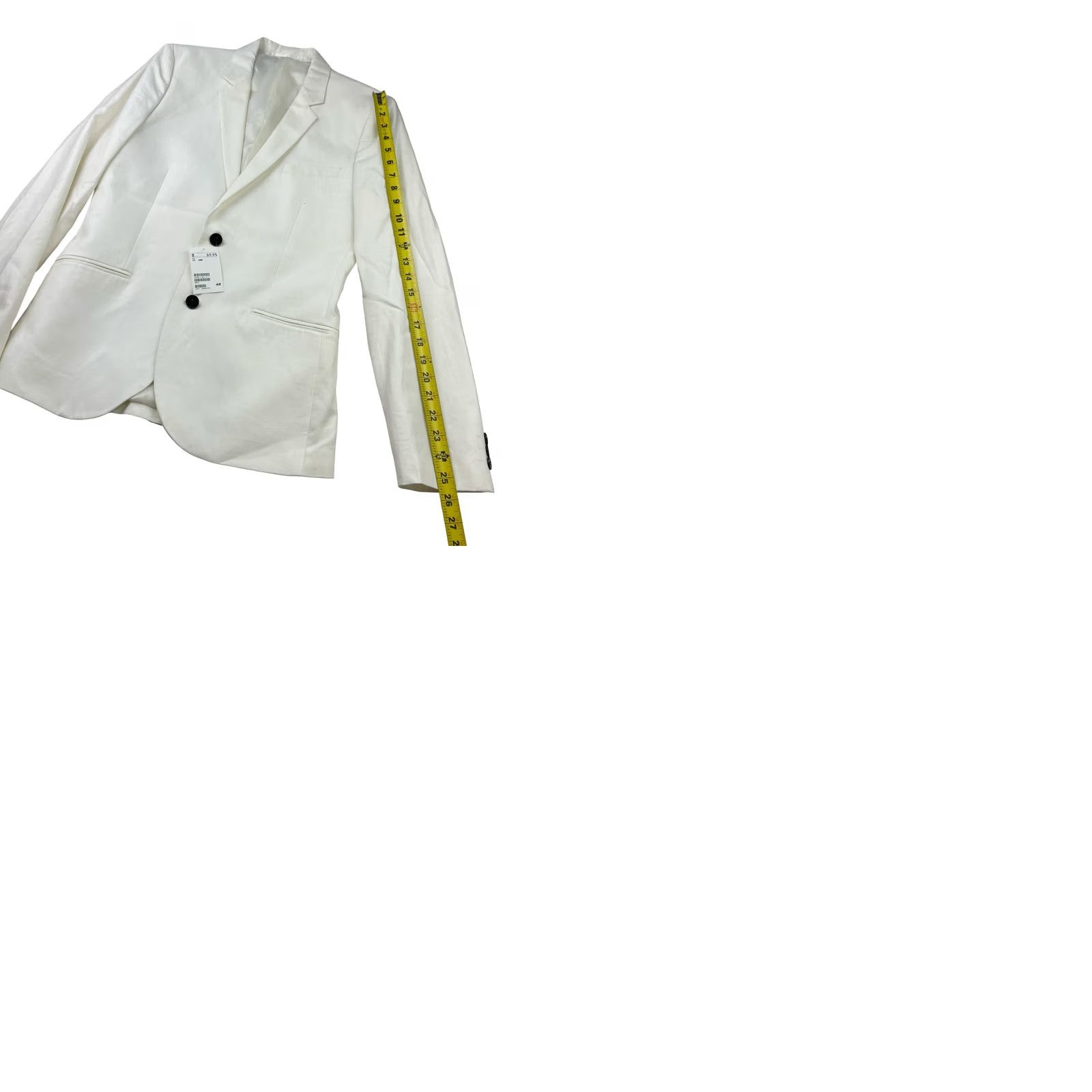 H&M H&M Men's Cotton/Linen 2-Button Blazer White 38R US Size 38R - 9 Thumbnail