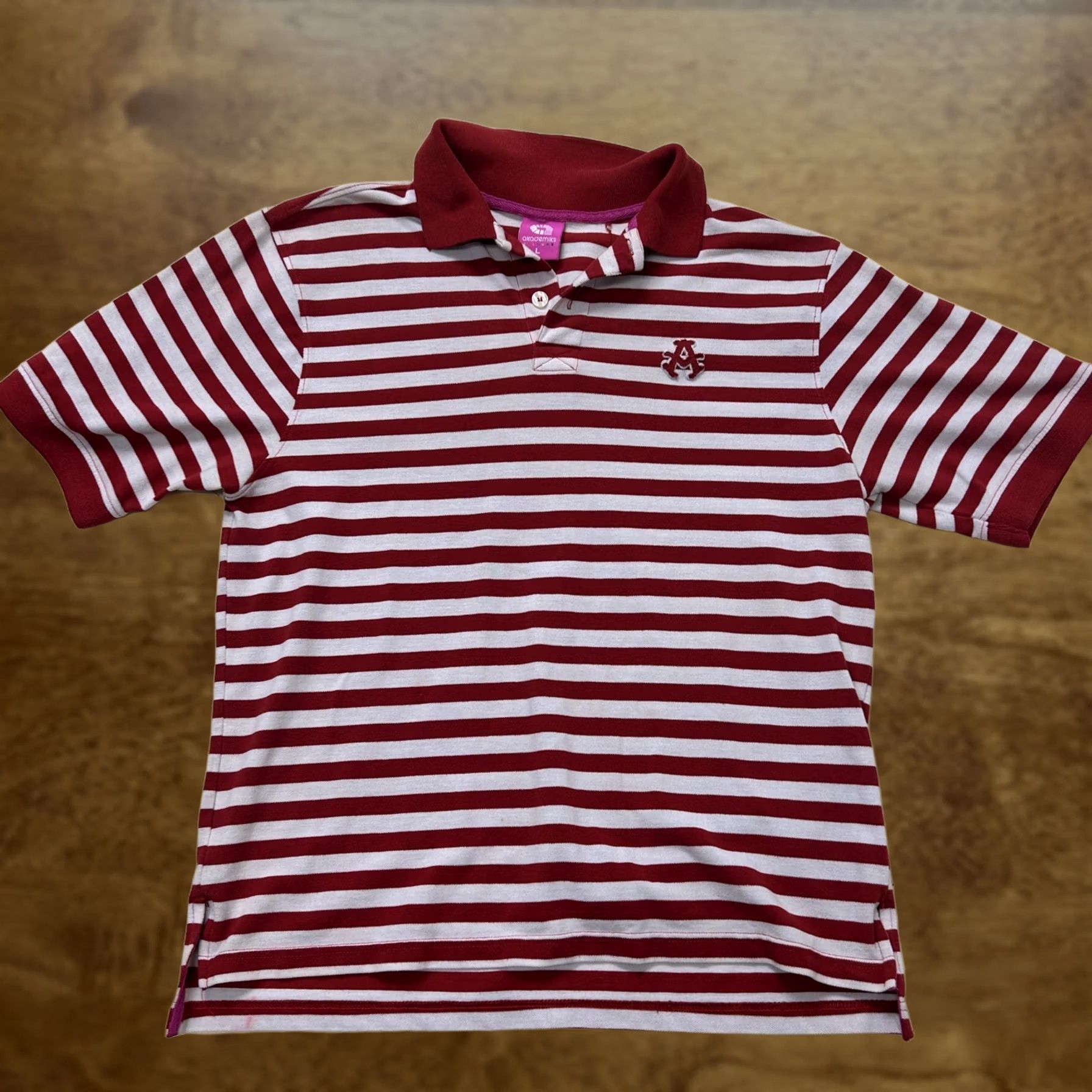 Akademiks Akademiks Colours Polo Shirt Mens L Red Gray Stripe Short Sleeve Casual Knit Size US L / EU 52-54 / 3 - 1 Thumbnail