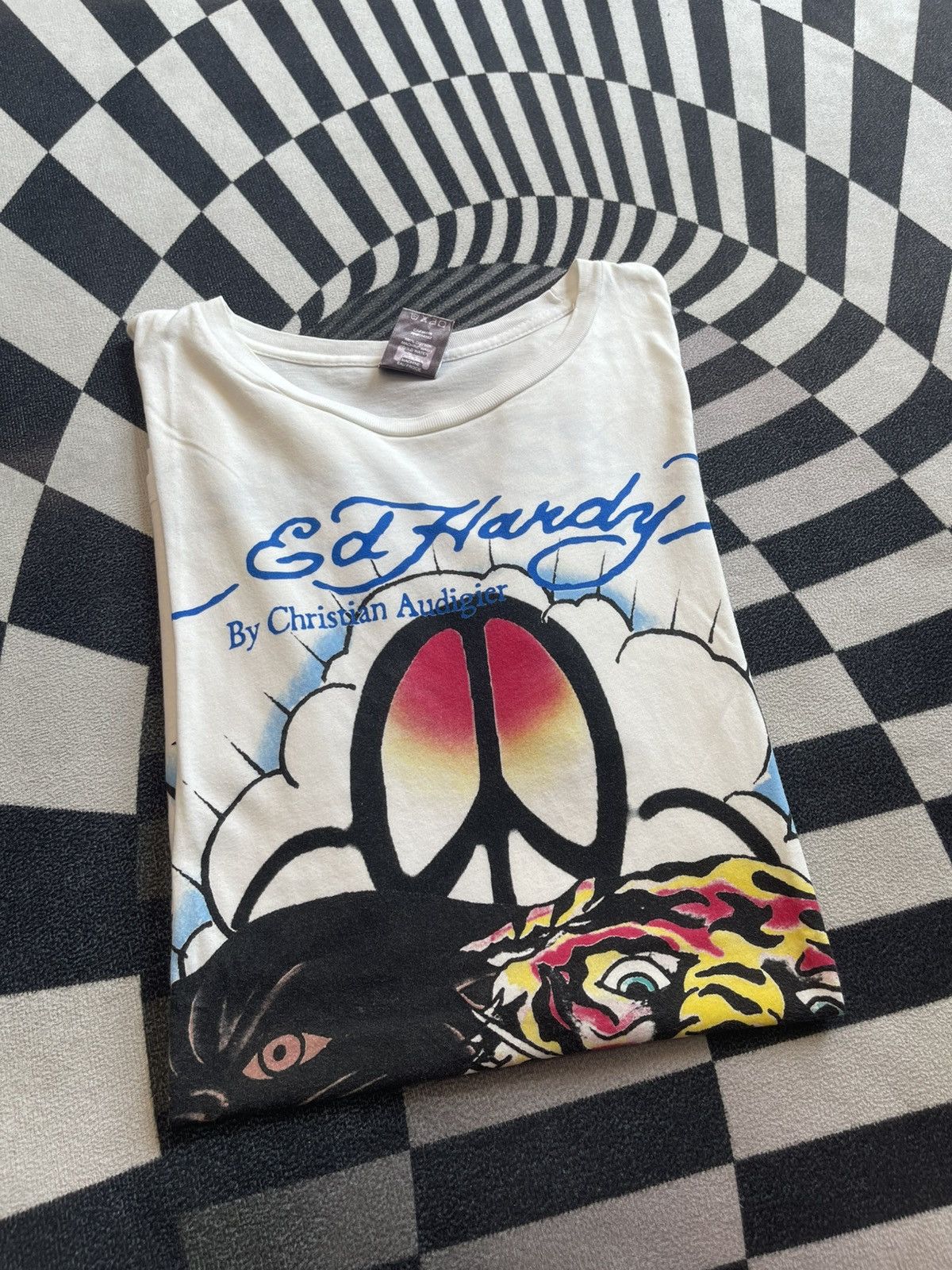 Ed Hardy by Christian Audigier Panther Tiger Peace T-Shirt