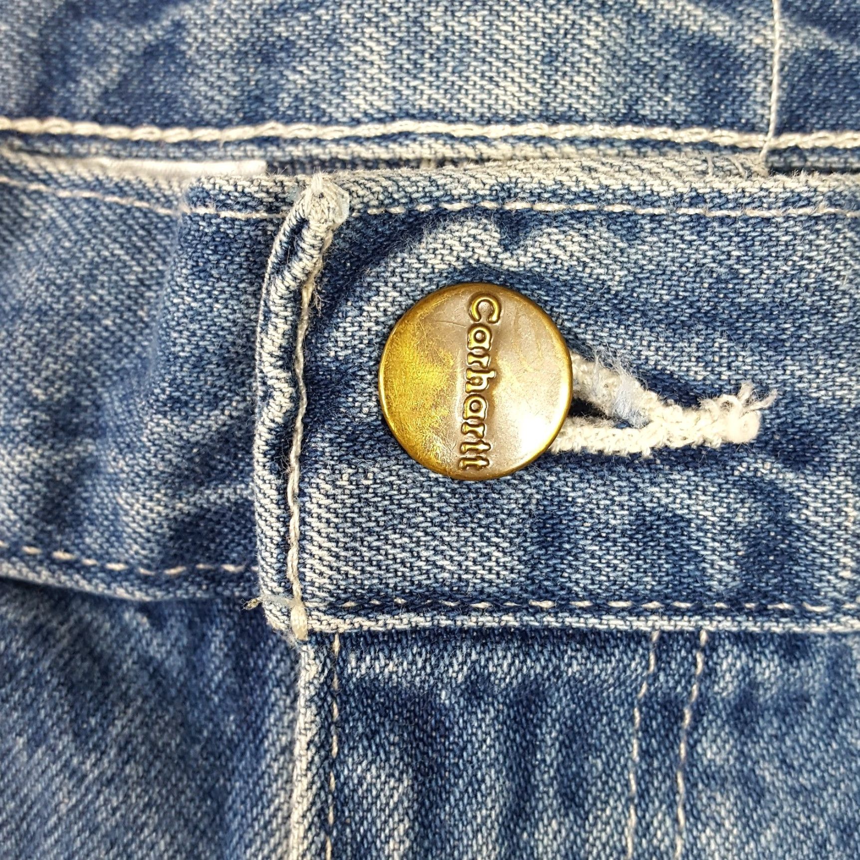 Carhartt VINTAGE Carhartt Relaxed Straight Leg Denim Jeans Men's Size 38x34 Blue Faded 90s Workwear Size US 38 / EU 54 - 5 Thumbnail