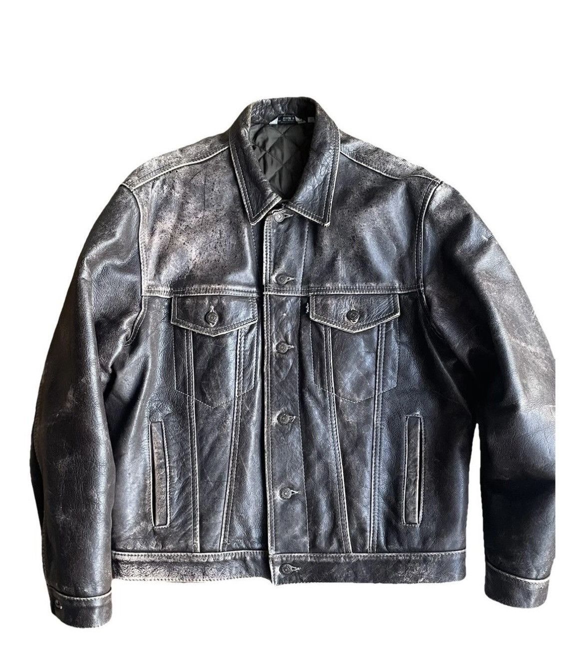 Levis Leather Trucker Jacket | Grailed