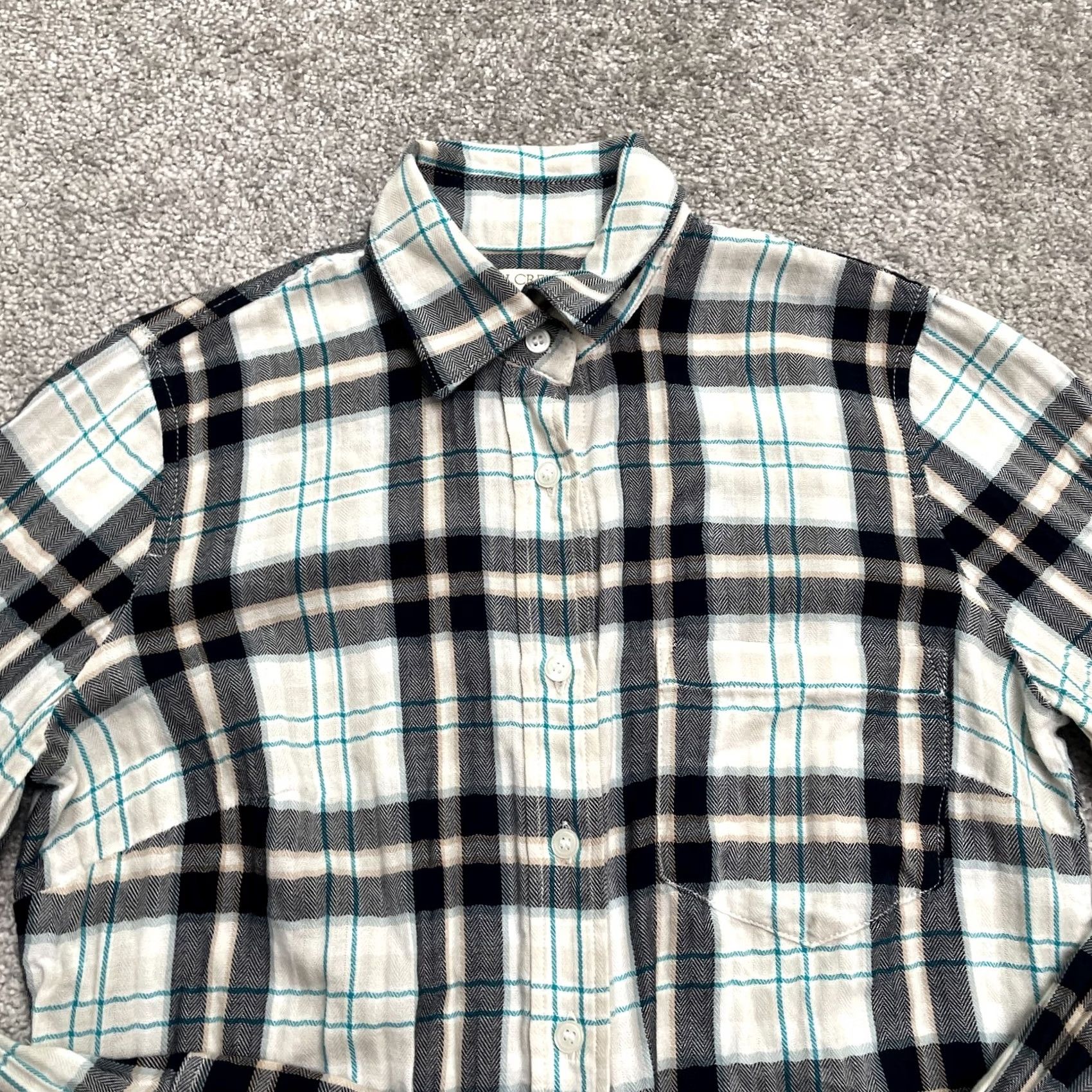 J.Crew J.CREW Button-Down Shirt Womens XXS Multicolor Plaid Long Sleeve Cotton Casual Shirt Size XXS / US 00 / IT 34 - 3 Thumbnail