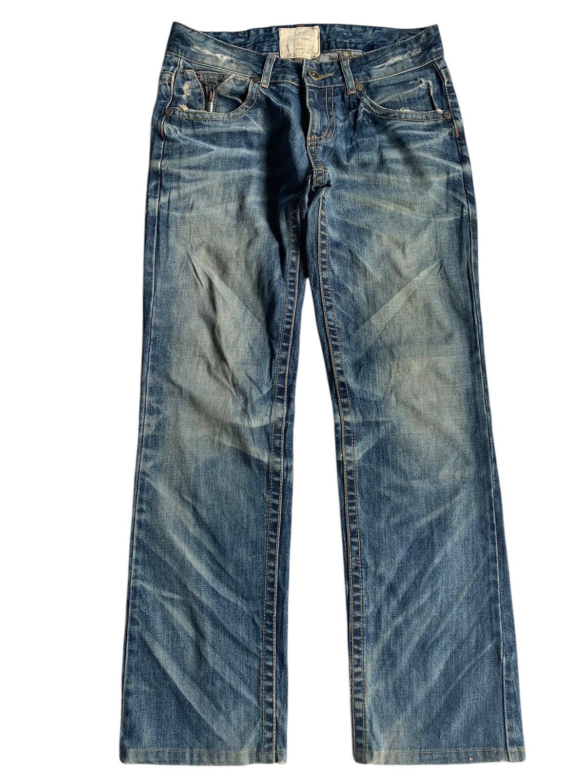 Kapital JAPANESE LOLITA PUNK STYLE FADED & RUSTY DISTRESSED DENIM☠️ Size US 33 - 2 Thumbnail