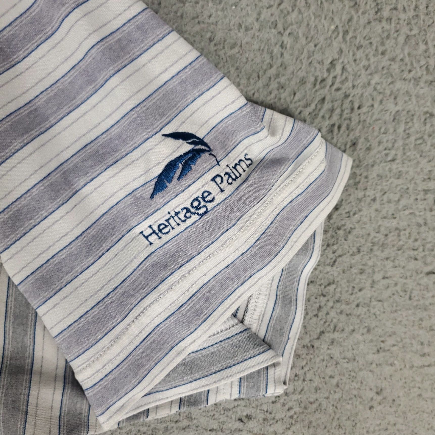 Footjoy FootJoy Polo Shirt Mens M Gray Striped Button Collared Short Sleeve Casual Golf - Polyester Size US M / EU 48-50 / 2 - 3 Thumbnail