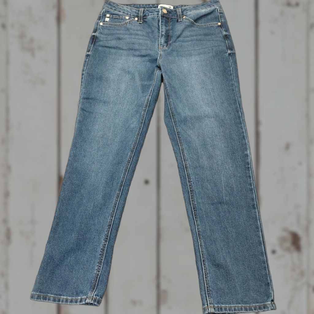Vintage Seven7 Jeans Womens Size 8 Blue Denim Loose Straight Medium Wash Casual Classic Size 30" / US 8 / IT 44 - 1 Thumbnail