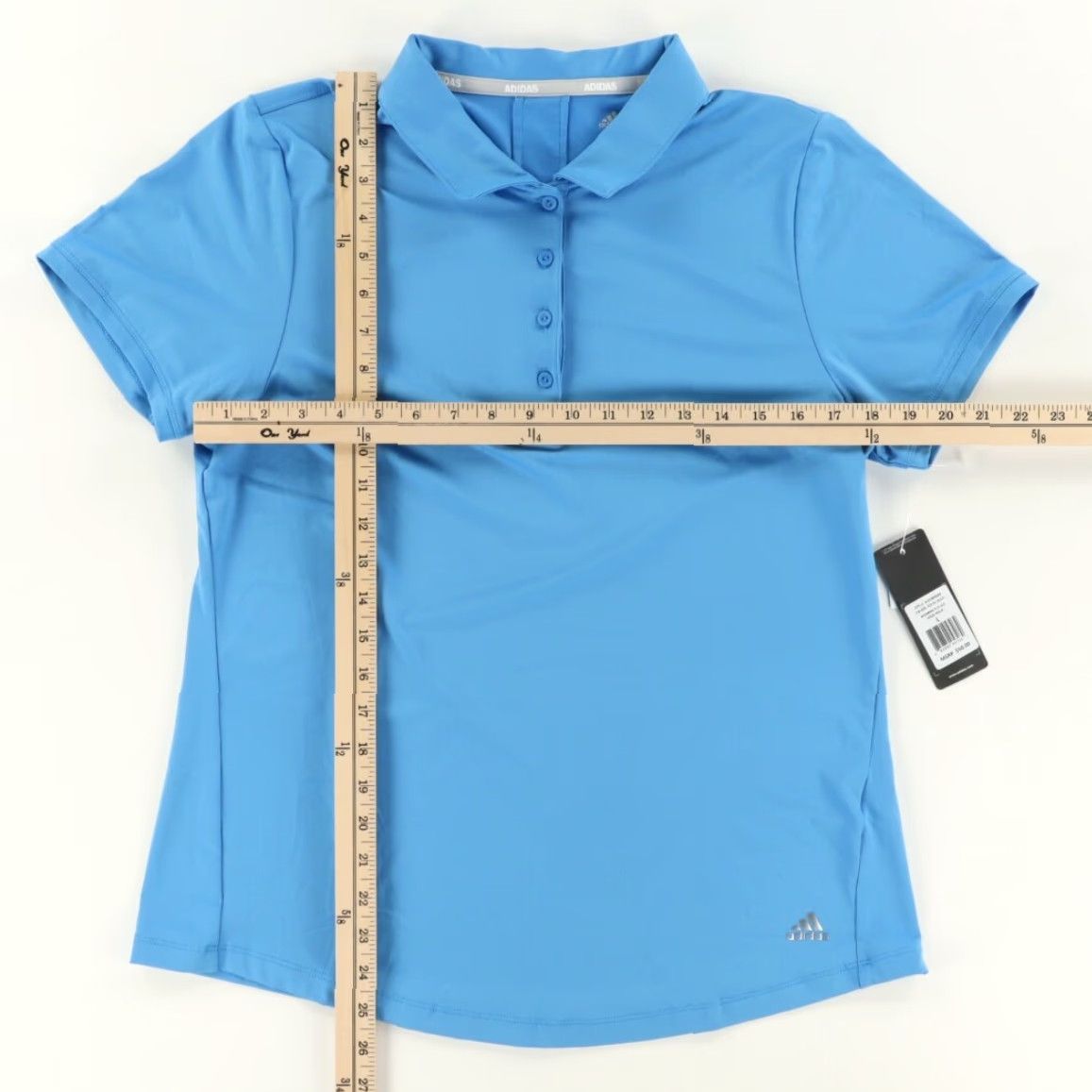 Adidas Adidas Golf Ultimate Stretch Solid Polo Shirt Blue Women's L Shirt Size L / US 10 / IT 46 - 3 Thumbnail