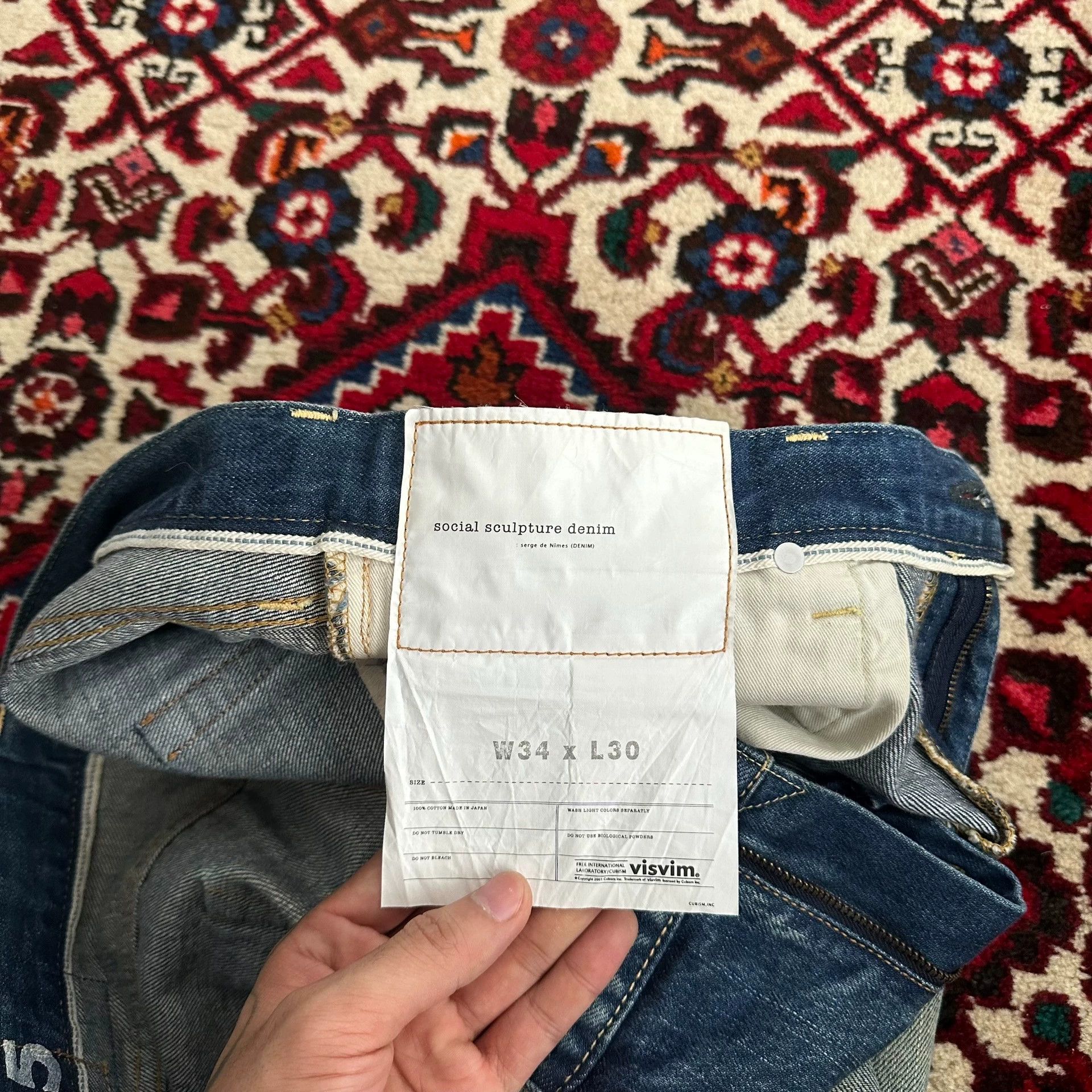 Visvim visvim 12aw 04d5 yellow mud wash 34x30 9.8/10 Size US 34 / EU 50 - 8 Thumbnail