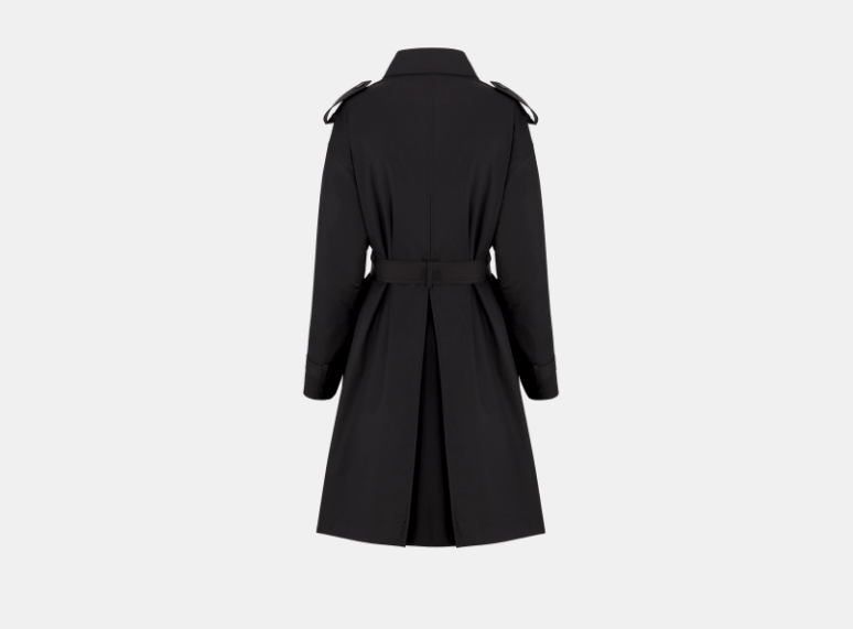 Dior o1w1db11225 457M53 Trench Coat in Black/White Size XS / US 0-2 / IT 36-38 - 2 Thumbnail