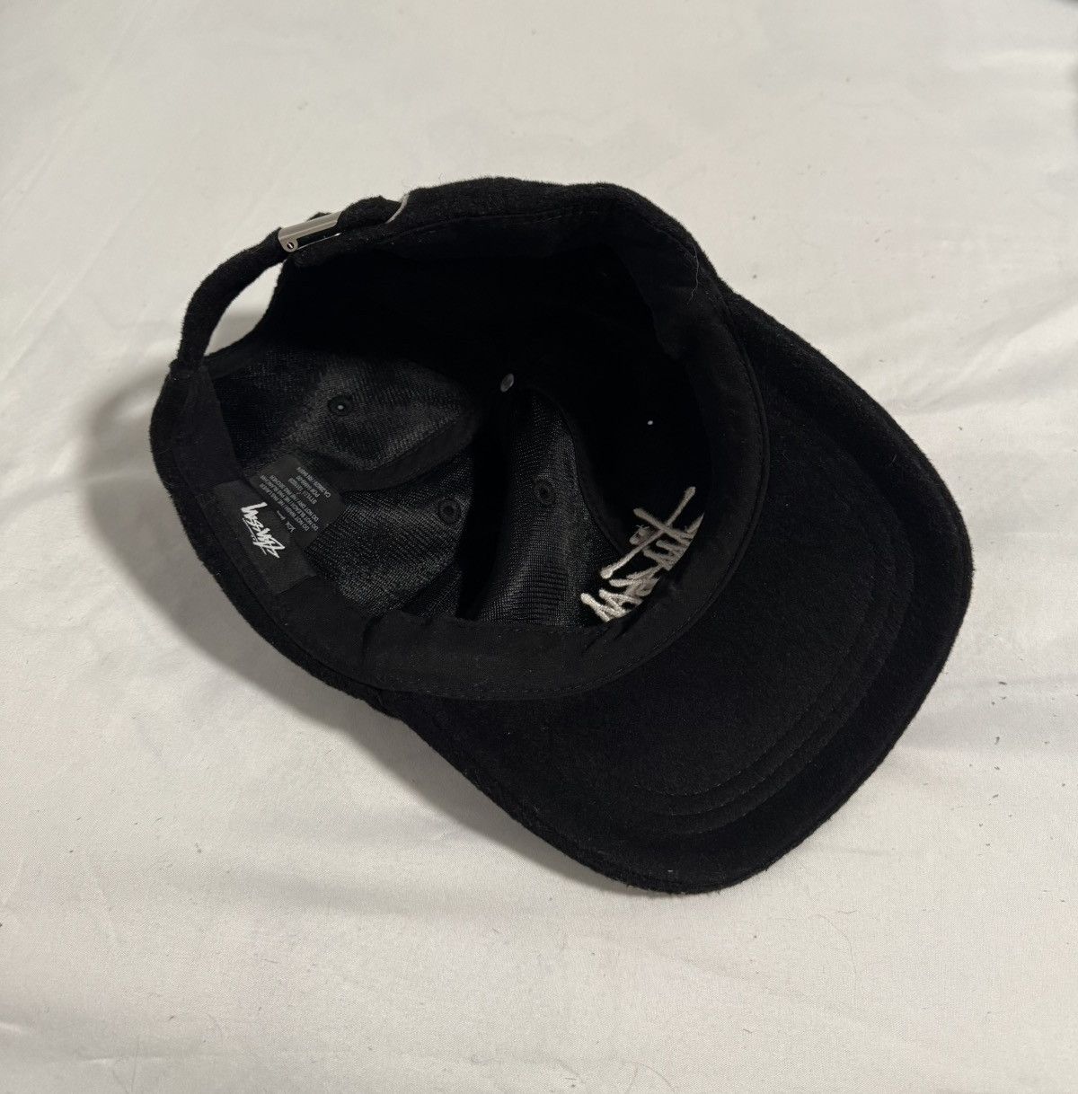 Stussy Stussy Black Wool Logo Cap Size ONE SIZE - 4 Thumbnail