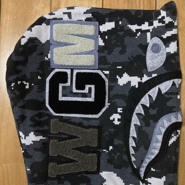 Bape BAPE MULTI PIXEL CAMO SHARK FULL ZIP HOODIE a bathing ape Size US S / EU 44-46 / 1 - 5 Thumbnail