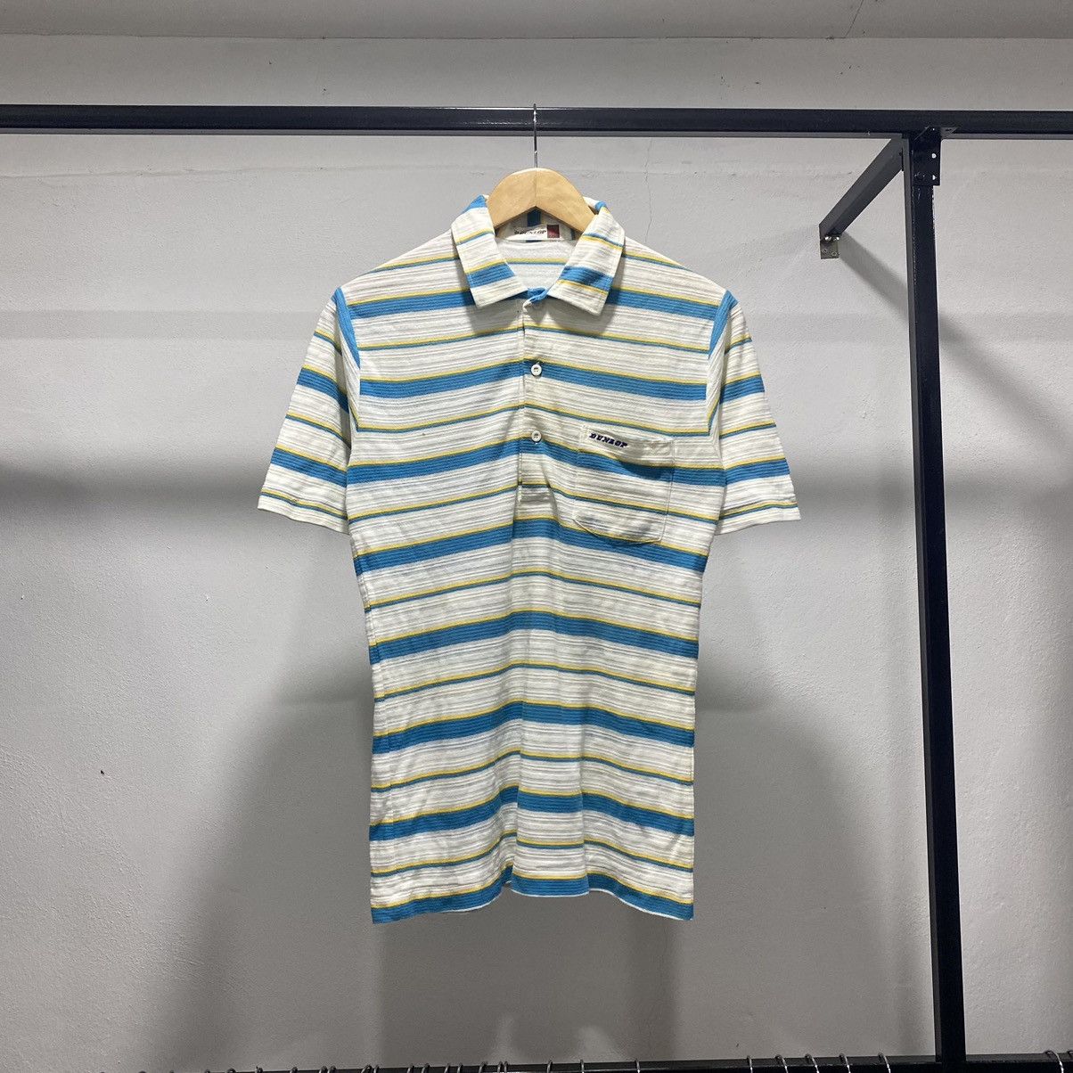 Dunlop × OVER THE STRiPES × Vintage 💥80s Single Stitch Stripes Polos Size US XS / EU 42 / 0 - 1 Thumbnail