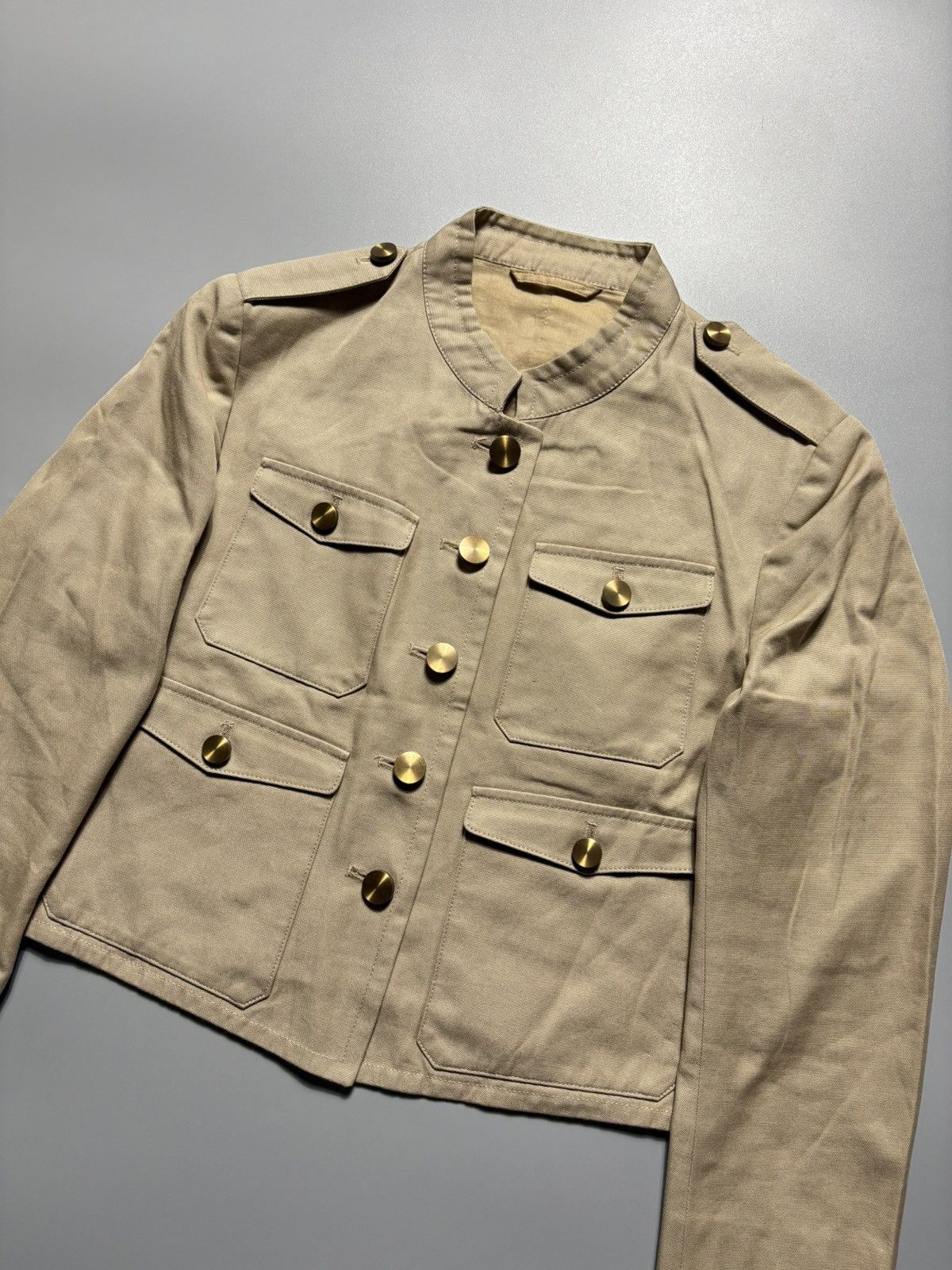 Gucci GUCCI TOMFORD ERA MILITARY CROP JACKET Size XS / US 0-2 / IT 36-38 - 3 Thumbnail