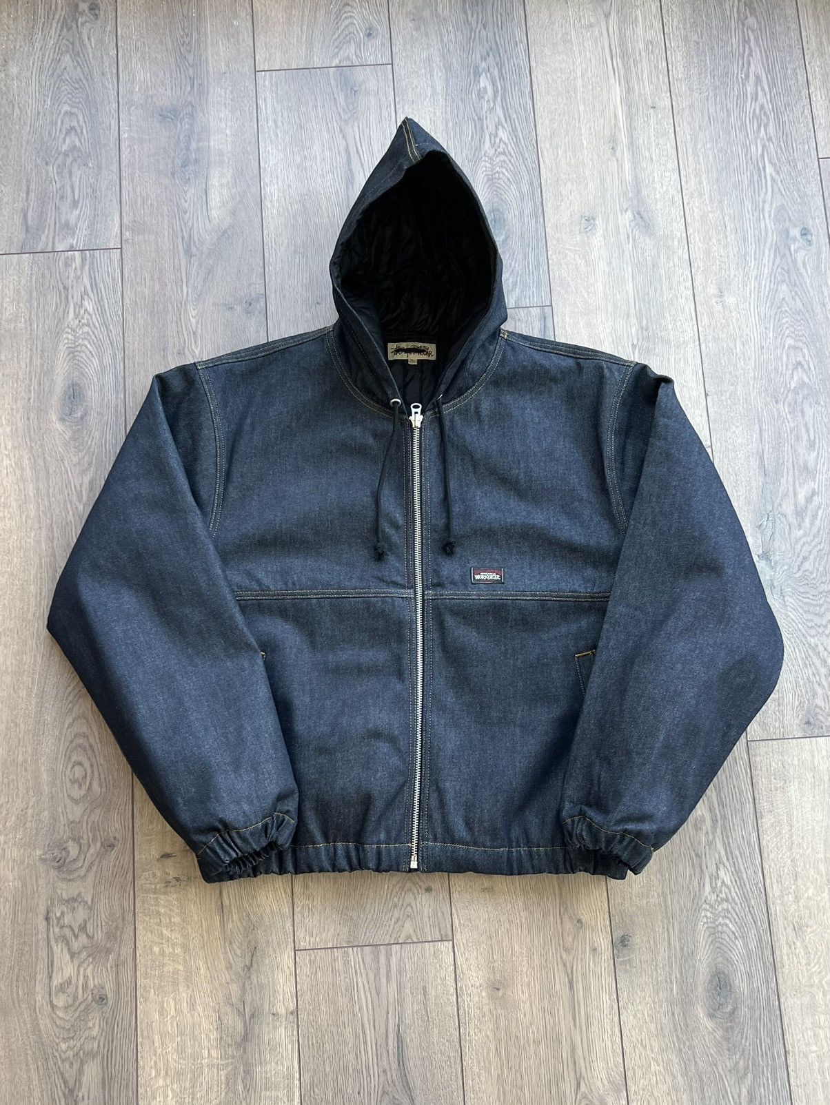 Stussy Raw Denim Insulated Work Jacket XL
