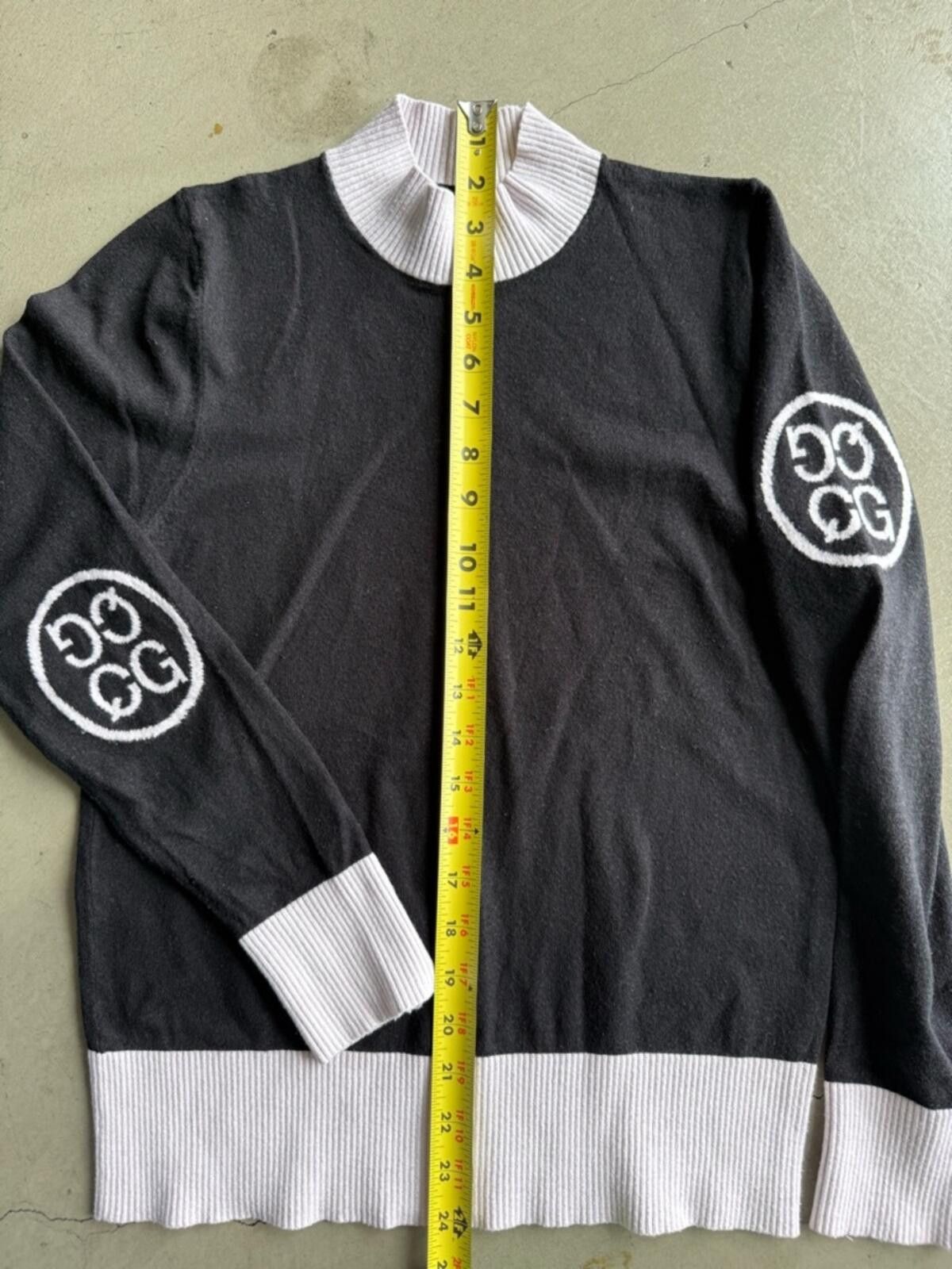 Other Green Queen / Logo Knit Golf Sweater / Black White Korea Size XL / US 12-14 / IT 48-50 - 4 Thumbnail