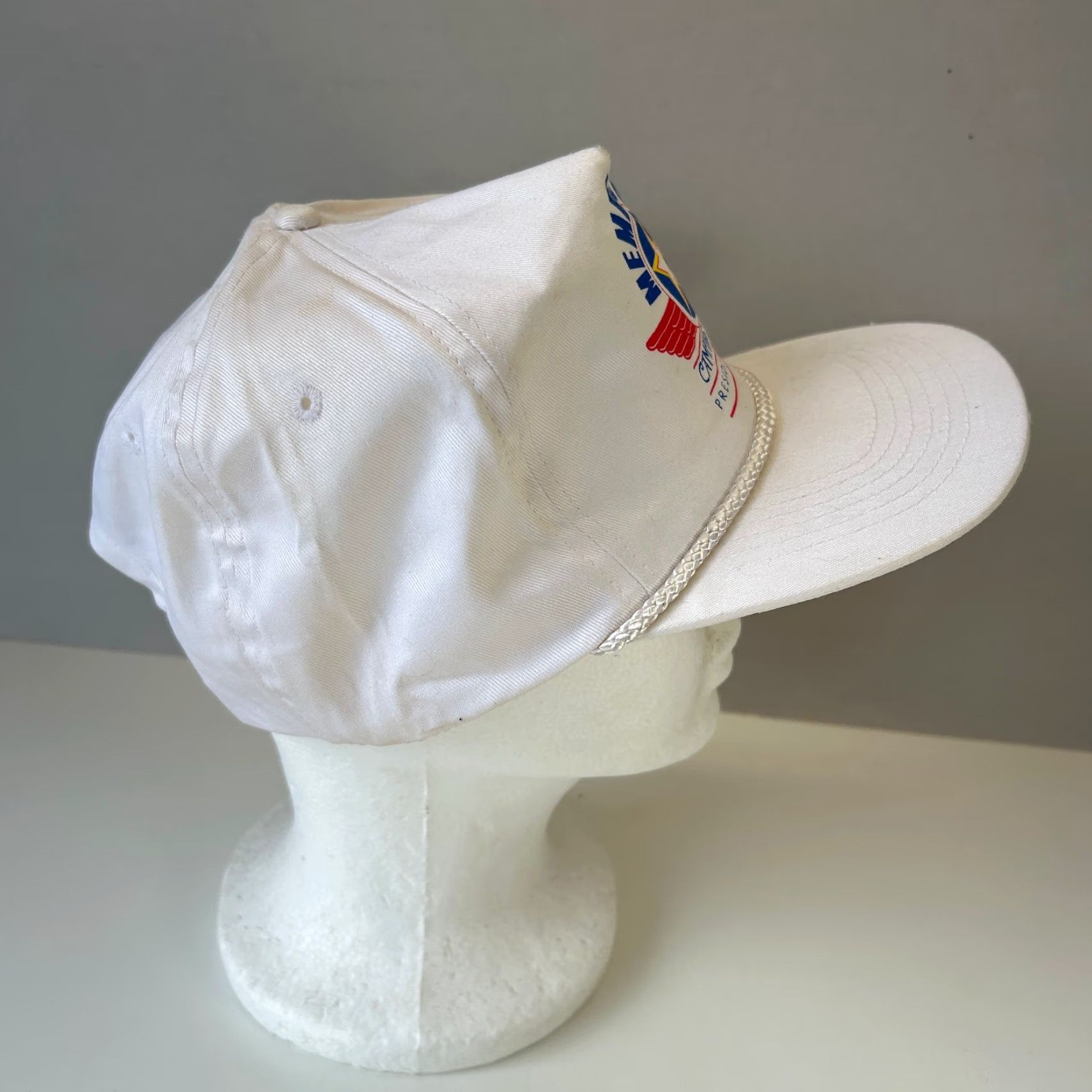 Vintage VINTAGE Members Only Trucker Hat White Snapback Camping World President’s Club Men’s Hat (One Size) Size ONE SIZE - 4 Thumbnail