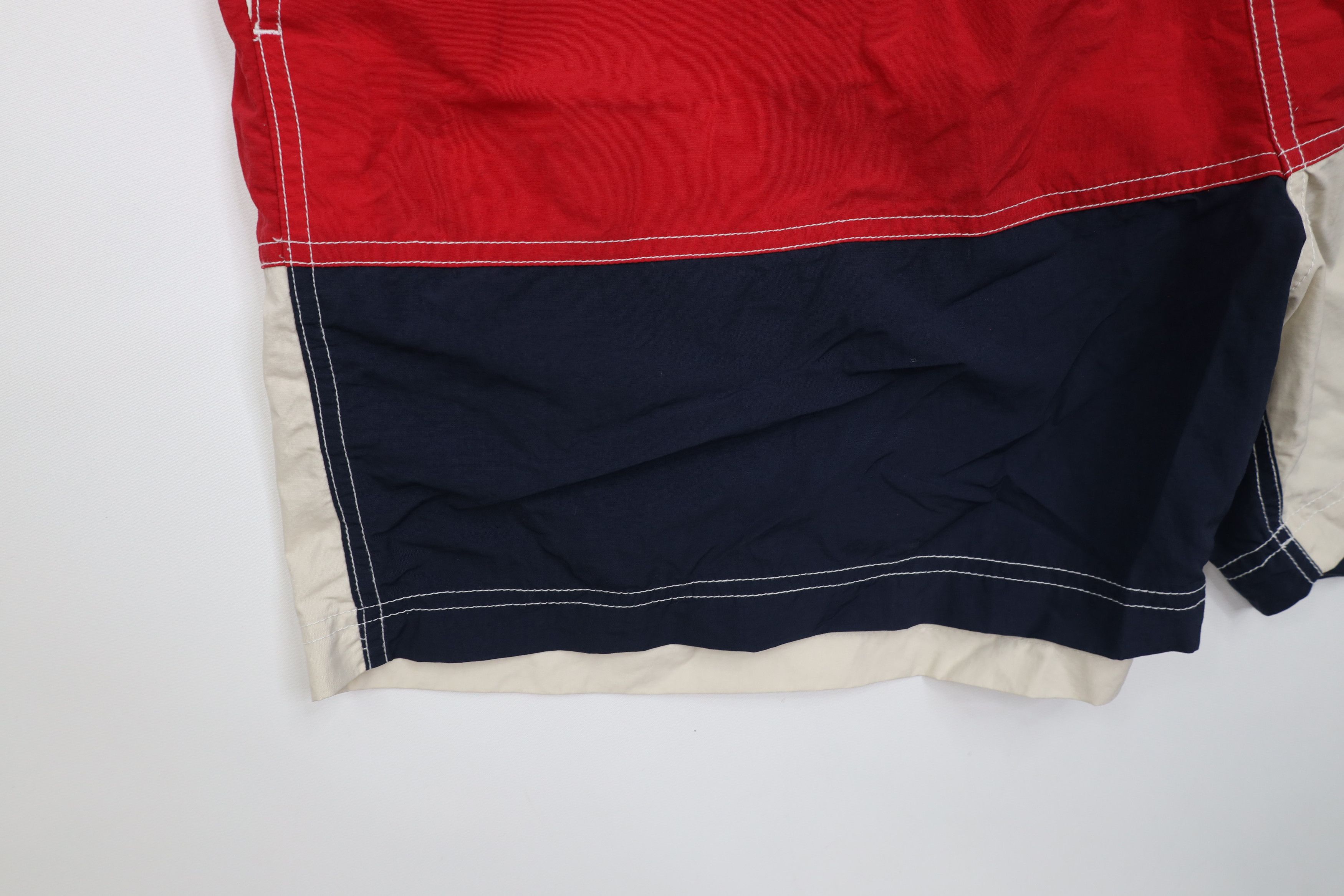 Nautica Vintage 90s Nautica Block Lined Sailing Shorts Swim Trunks Size US 36 / EU 52 - 6 Thumbnail