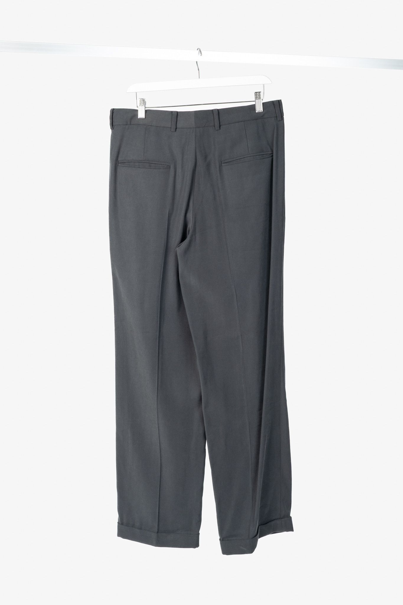 Tibi Tibi "Derrick Men's" Steel Grey Fluid Suiting Trouser Size 27" / US 4 / IT 40 - 2 Thumbnail