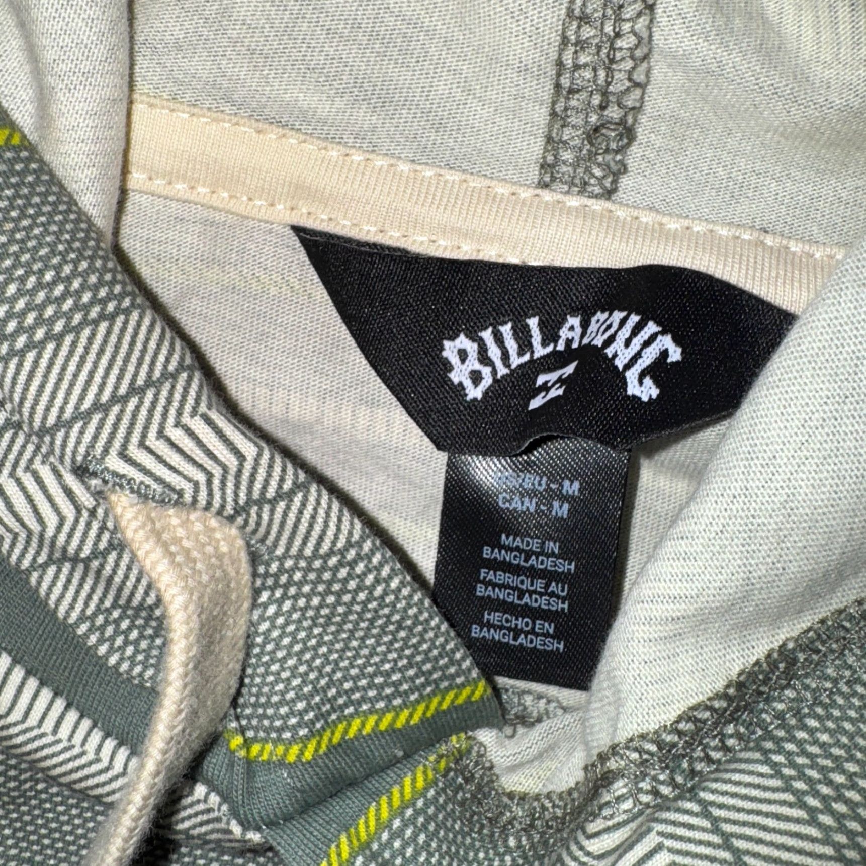Billabong BILLABONG Hoodie Shirt M Green Striped Cotton Lightweight Beach Pullover Men Mens Size US M / EU 48-50 / 2 - 3 Thumbnail
