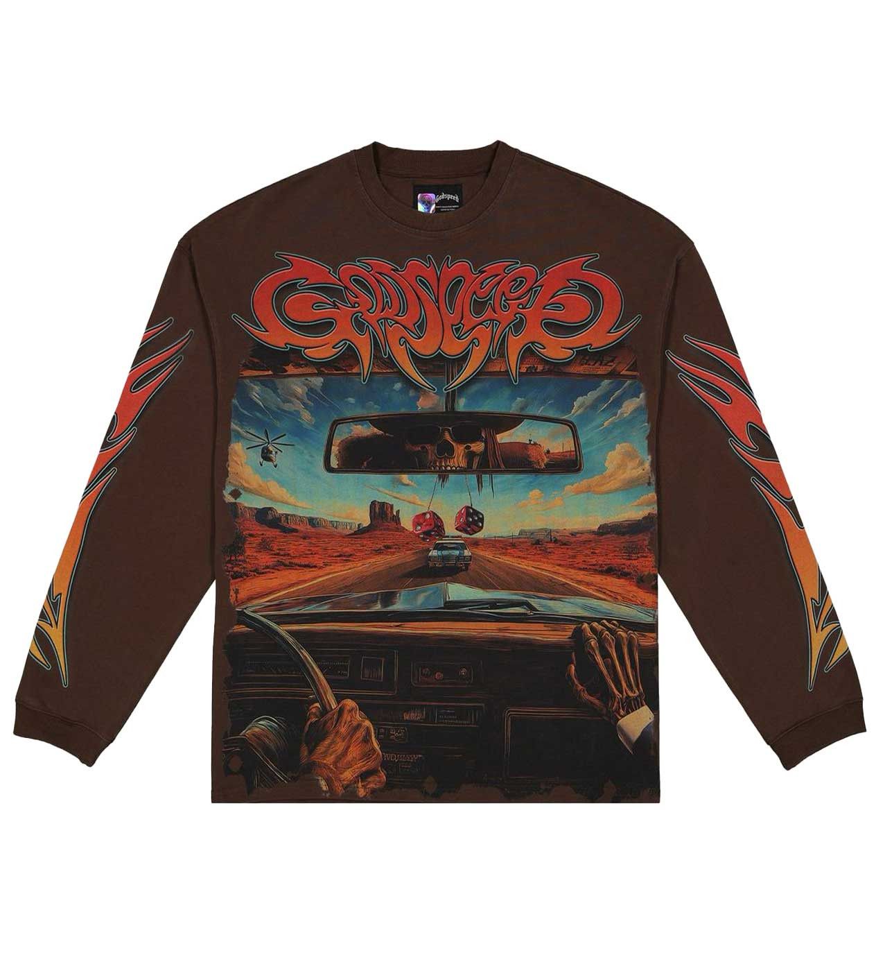 Godspeed On The Run L/S Tee Mocha Brown Size US XXL / EU 58 / 5 - 1 Thumbnail