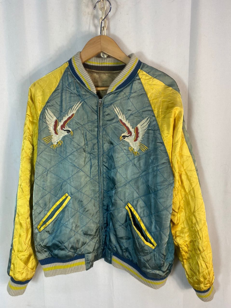 Japanese Brand × Vintage Rare🔥vintage Sukajan reversible rayon jacket by pin ball Size US M / EU 48-50 / 2 - 3 Thumbnail