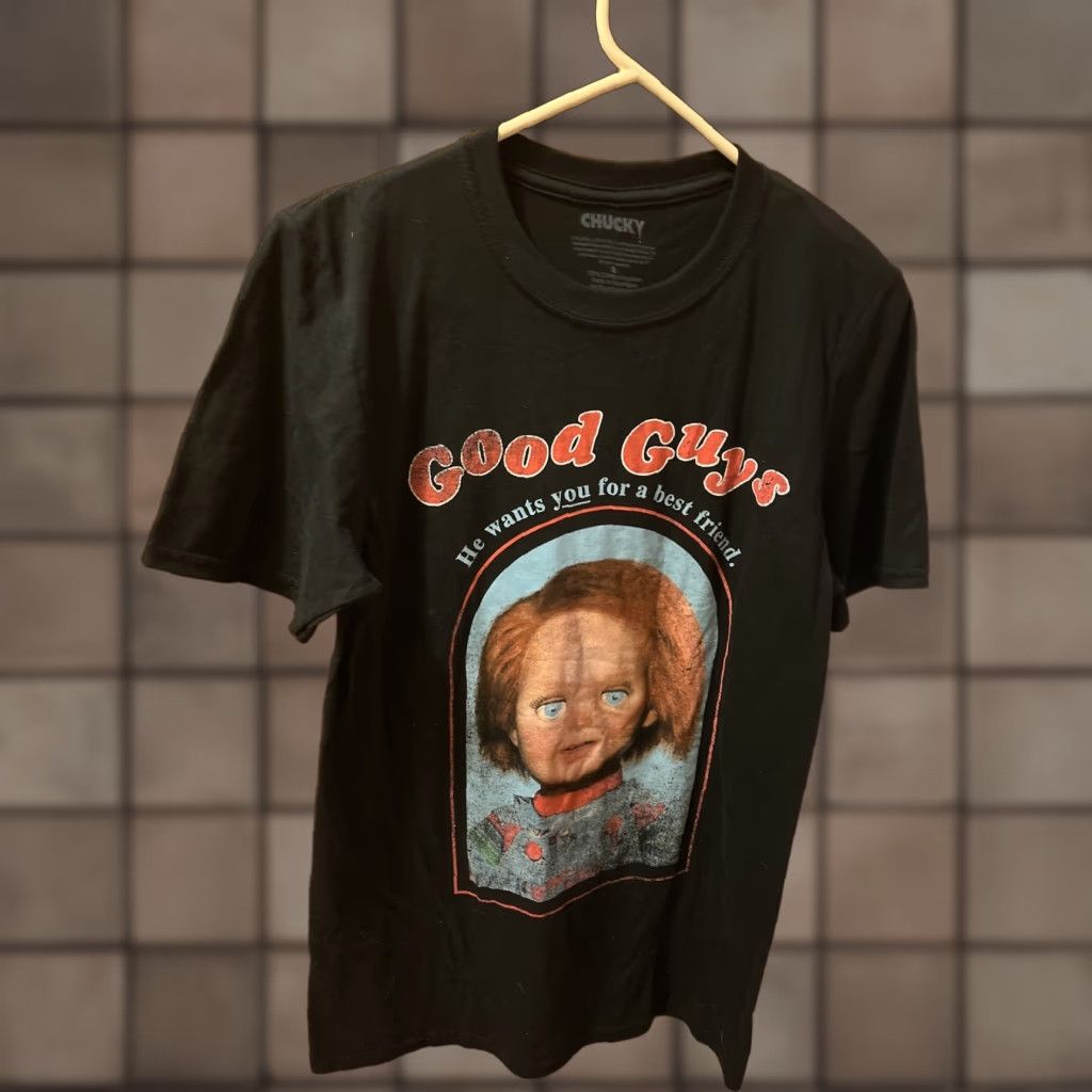 Vintage Chucky Child’s Play Horror Black T-Shirt Adult Small 2022 Crew Neck Graphic Tee Halloween Size US S / EU 44-46 / 1 - 1 Thumbnail