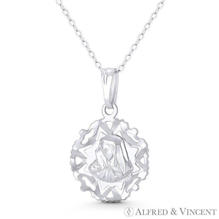 Other Holy Virgin Mother Mary Embossed Charm Pendant Size ONE SIZE - 1 Preview
