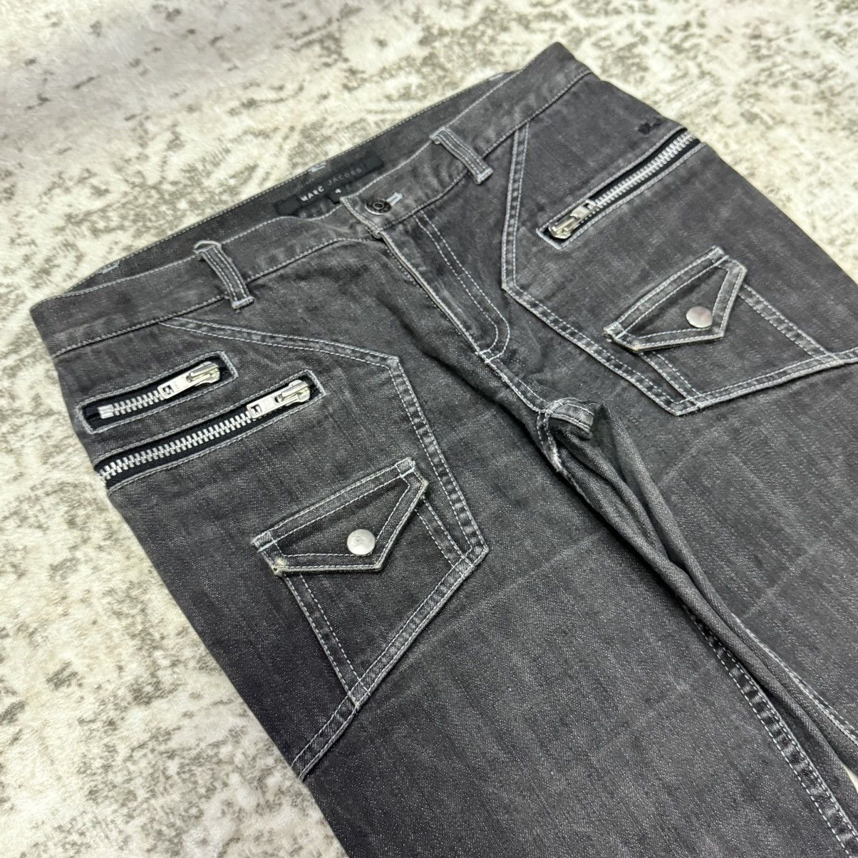 Marc Jacobs Marc Jacobs Paneled Bush Pocket Flare Jeans Size 30" / US 8 / IT 44 - 4 Thumbnail