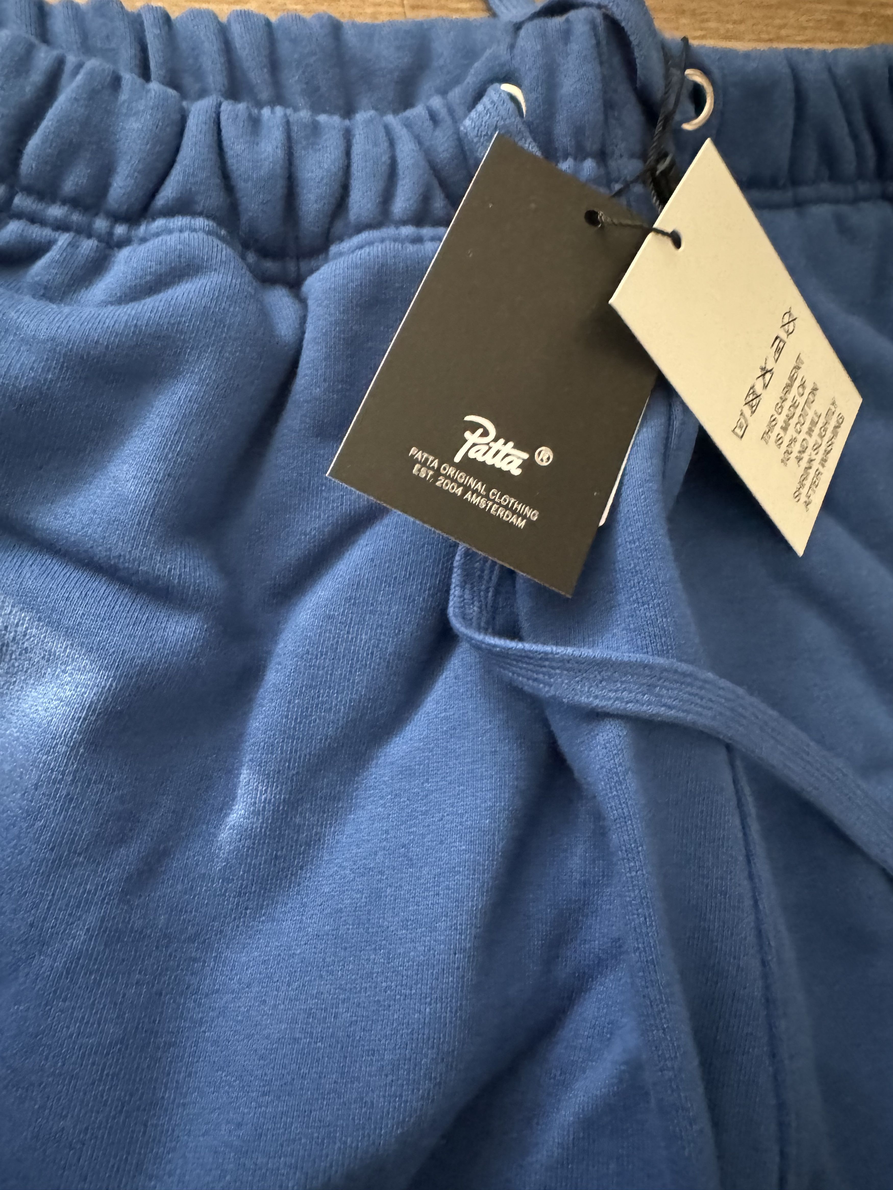 Patta PATTA Cursive Logo Cotton Taper Track Pants in Blue - Large Size US 36 / EU 52 - 4 Thumbnail