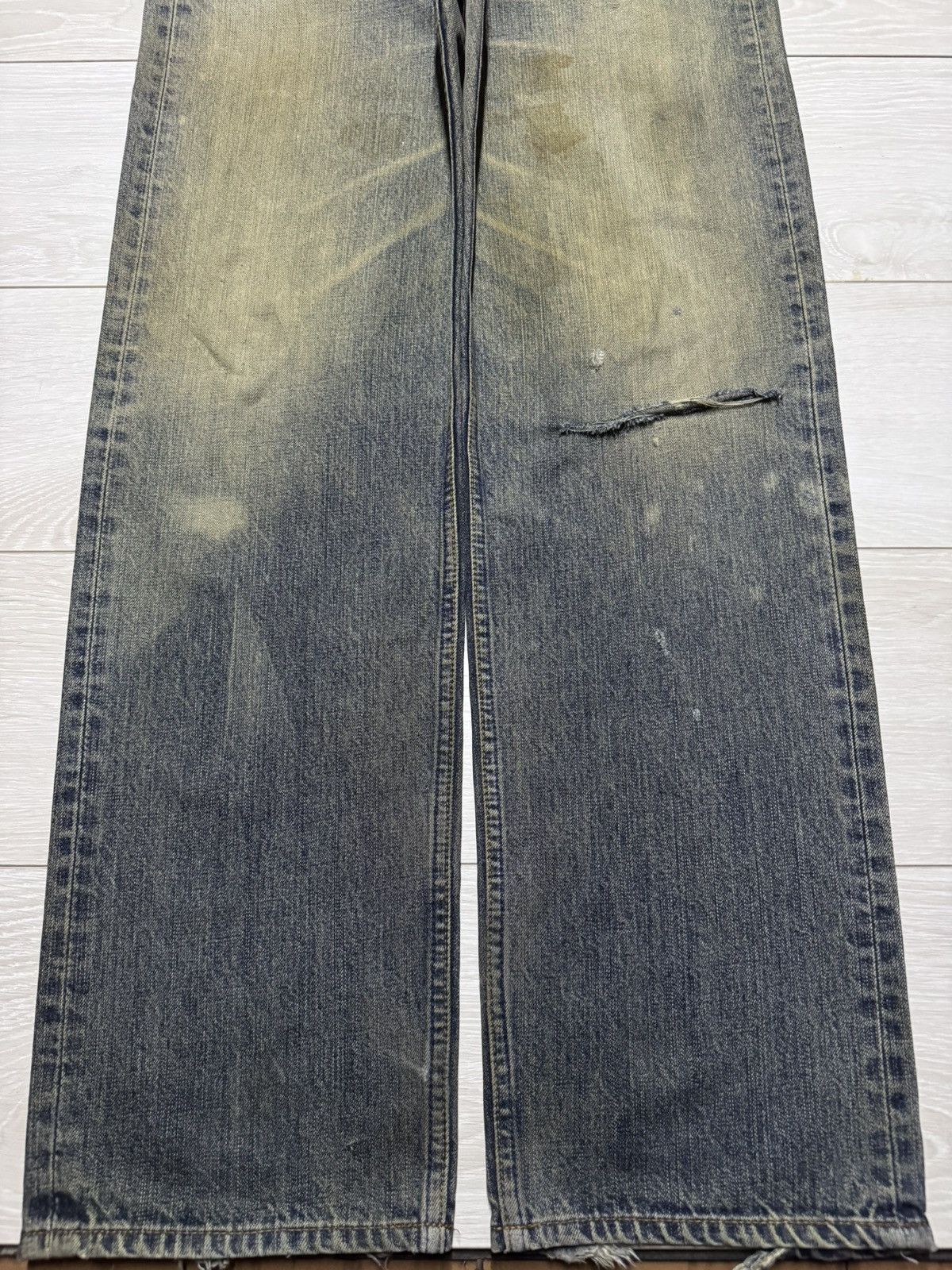 Levi's Vintage Levis 503 Mud Wash Distressed Baggy Jeans Size US 33 - 5 Thumbnail