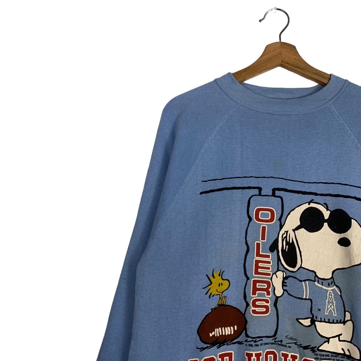 NFL OILERS JOE HOUSTON Snoopy Graphic Sweatshirt #0667-C31 Size US L / EU 52-54 / 3 - 6 Thumbnail
