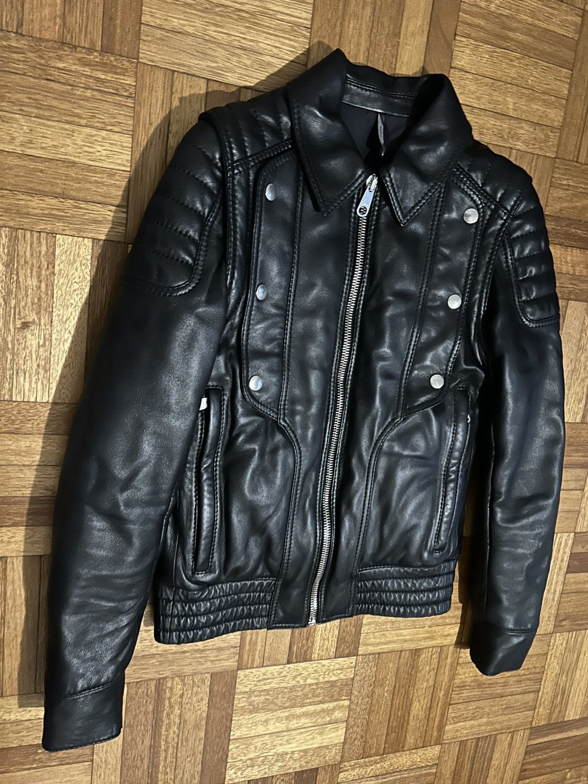 Dior Dior homme leather moto jacket Size US XXS / EU 40 - 3 Thumbnail