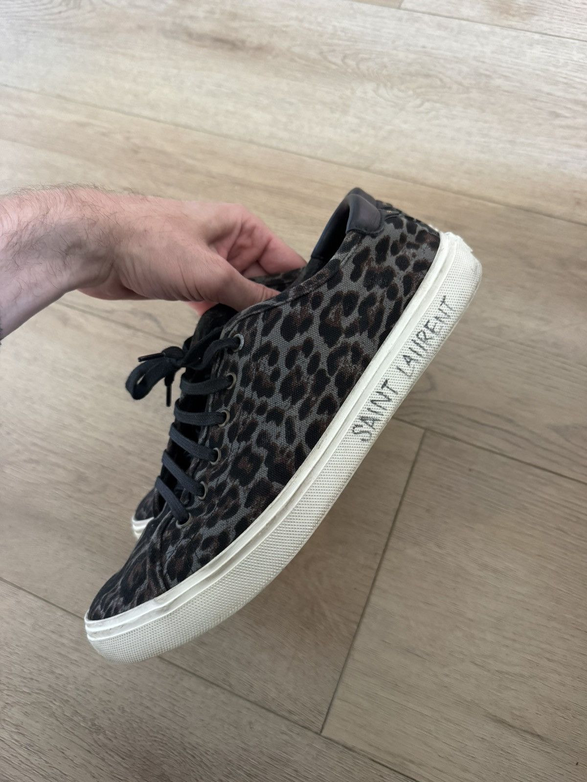 Saint Laurent Paris Malibu Leopard Skate Sneakers Low Size US 8 / EU 41 - 1 Thumbnail