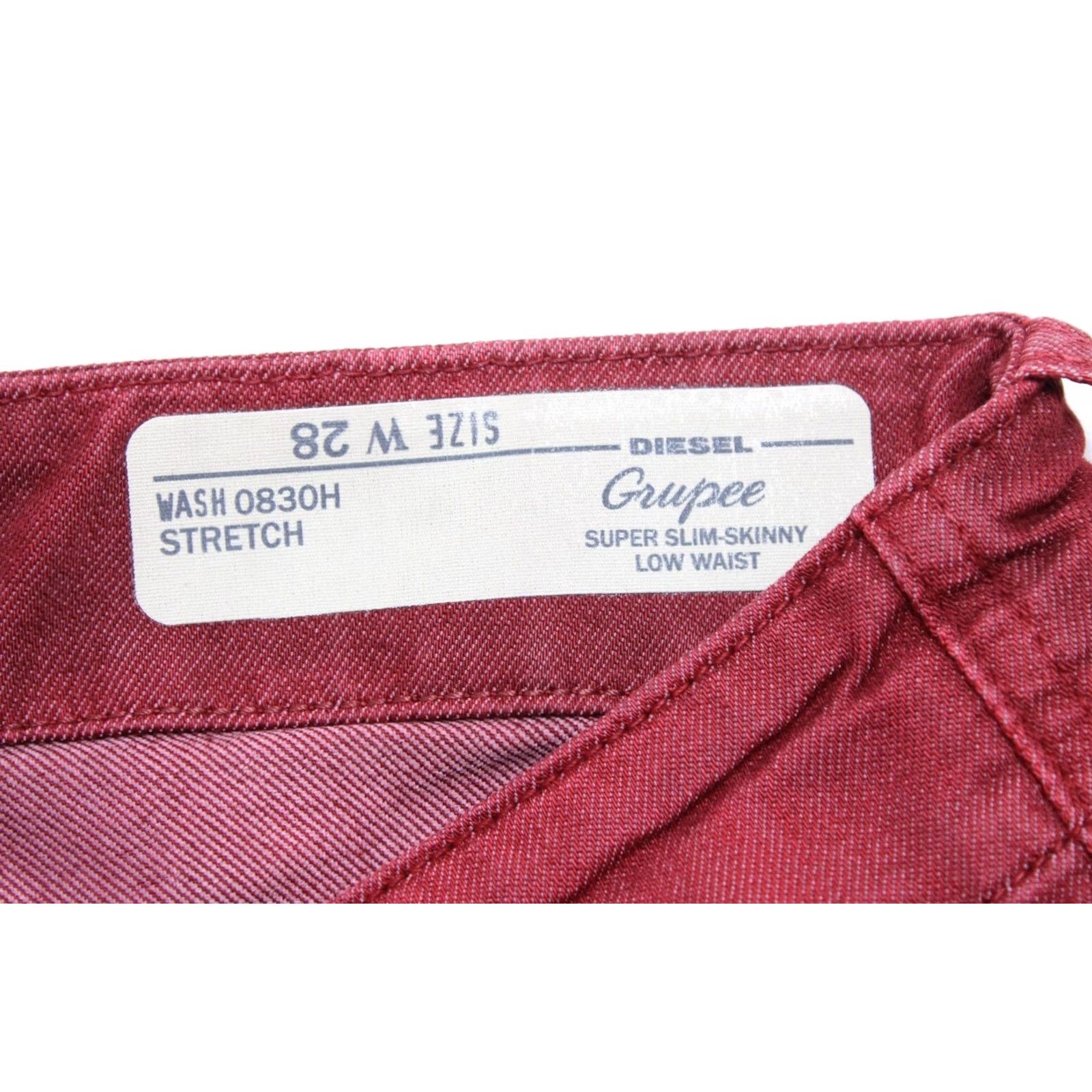 Diesel Diesel Jeans Womens W28 Gruppe Super Slim Skinny Low Waist 0830H Stretch Women Size 28" / US 6 / IT 42 - 5 Thumbnail