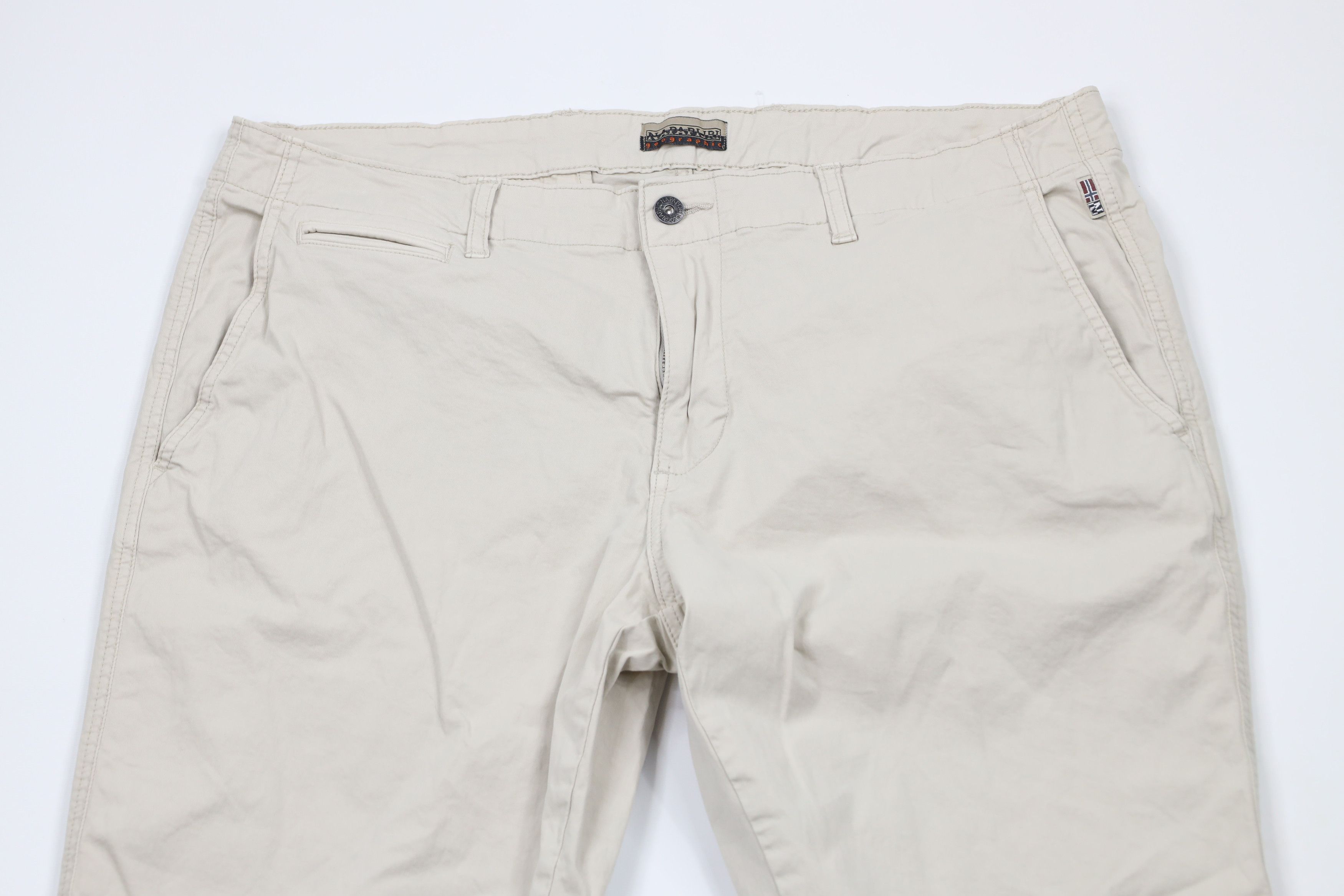Napapijri × Vintage Napapijri Geographic Outdoor Hiking Trail Chino Pants Beige Size US 40 / EU 56 - 2 Thumbnail